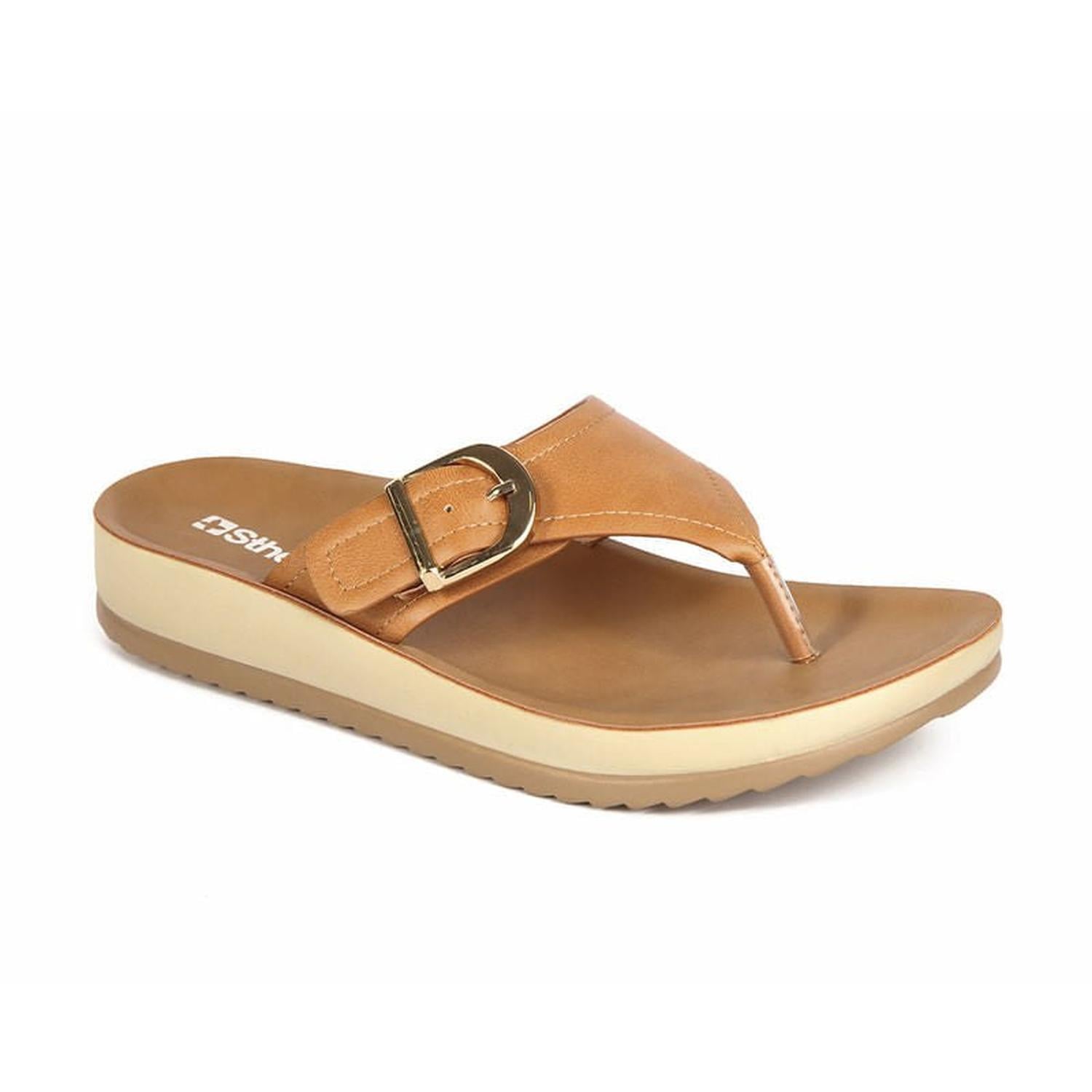 SANDALIA CASUAL MUJER 7774 CAMEL-STHEF - 1