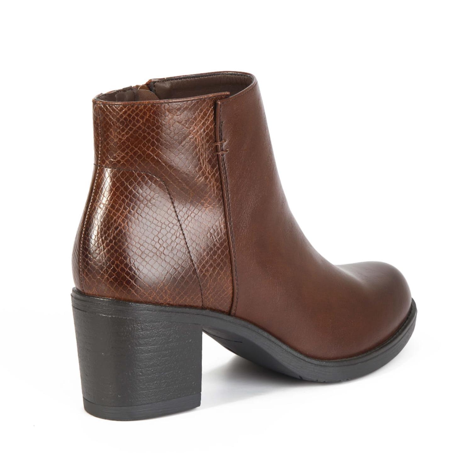BOTIN CASUAL CON TACO MUJER 7649 MARRON-STHEF - 3