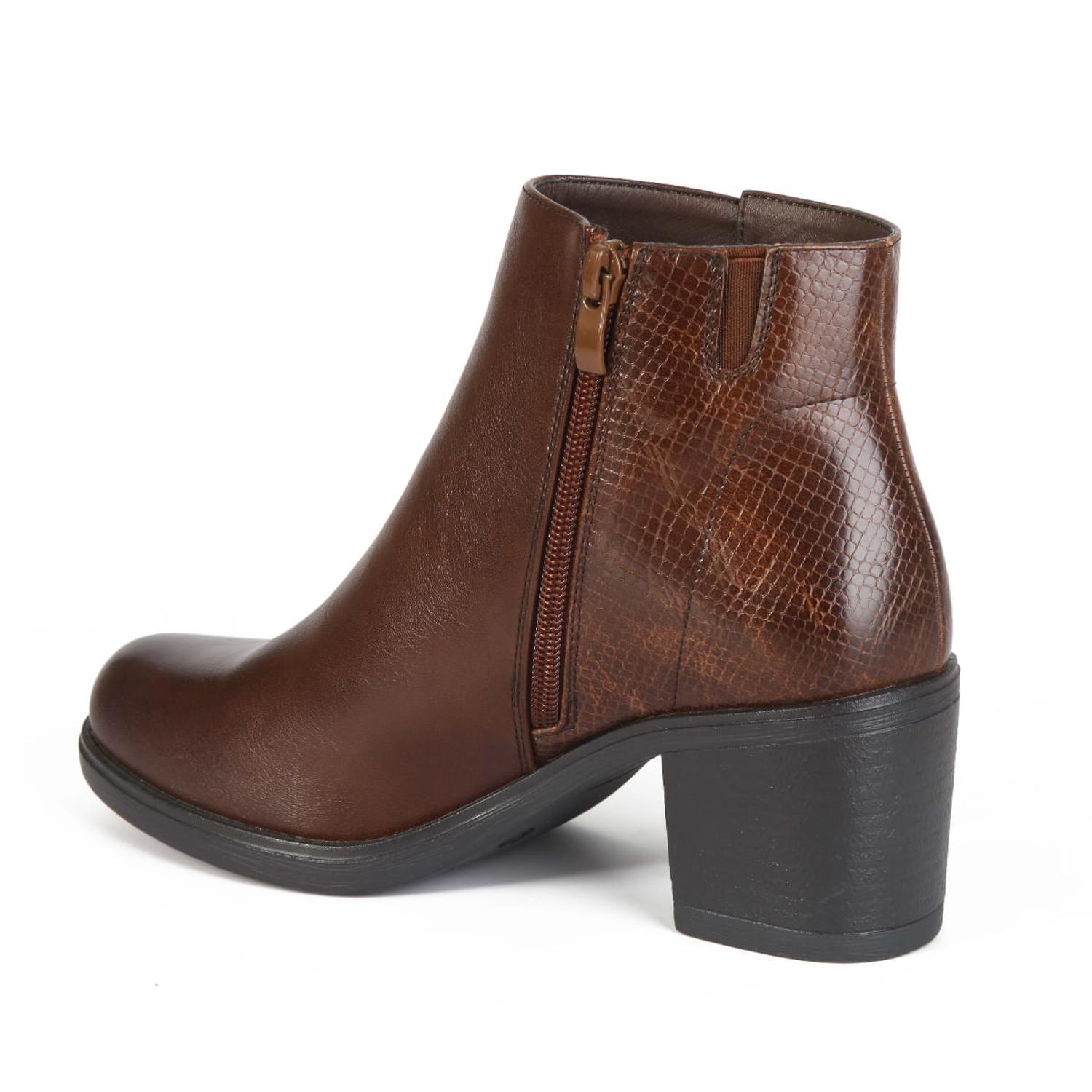 BOTIN CASUAL CON TACO MUJER 7649 MARRON-STHEF - 4