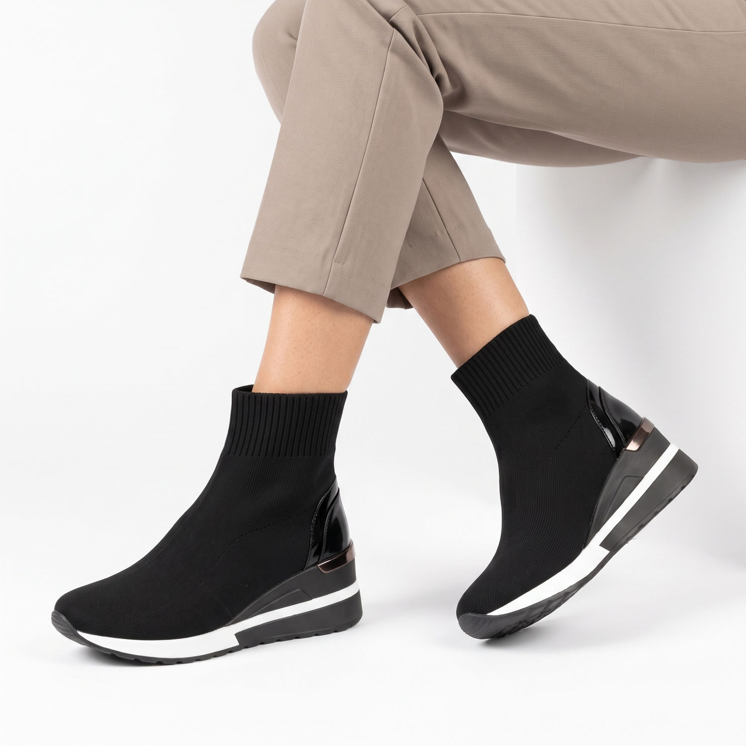 ZAPATILLA MUJER STHEF TRENDY NEGRO 7460 COLOR NEGRO - 1082686 - 2