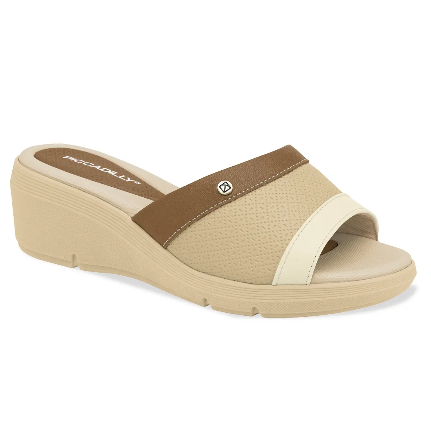 SANDALIA JOANETE PICCADILLY MASCAVO/BRULE/OFF WHITE 54039800000008 - 1