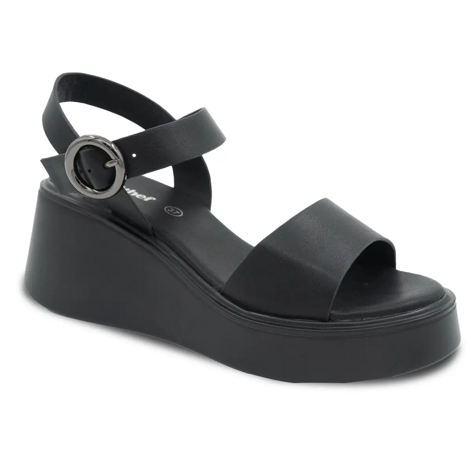 SANDALIA MUJER STHEF CASUAL NEGRO 8170 - 1