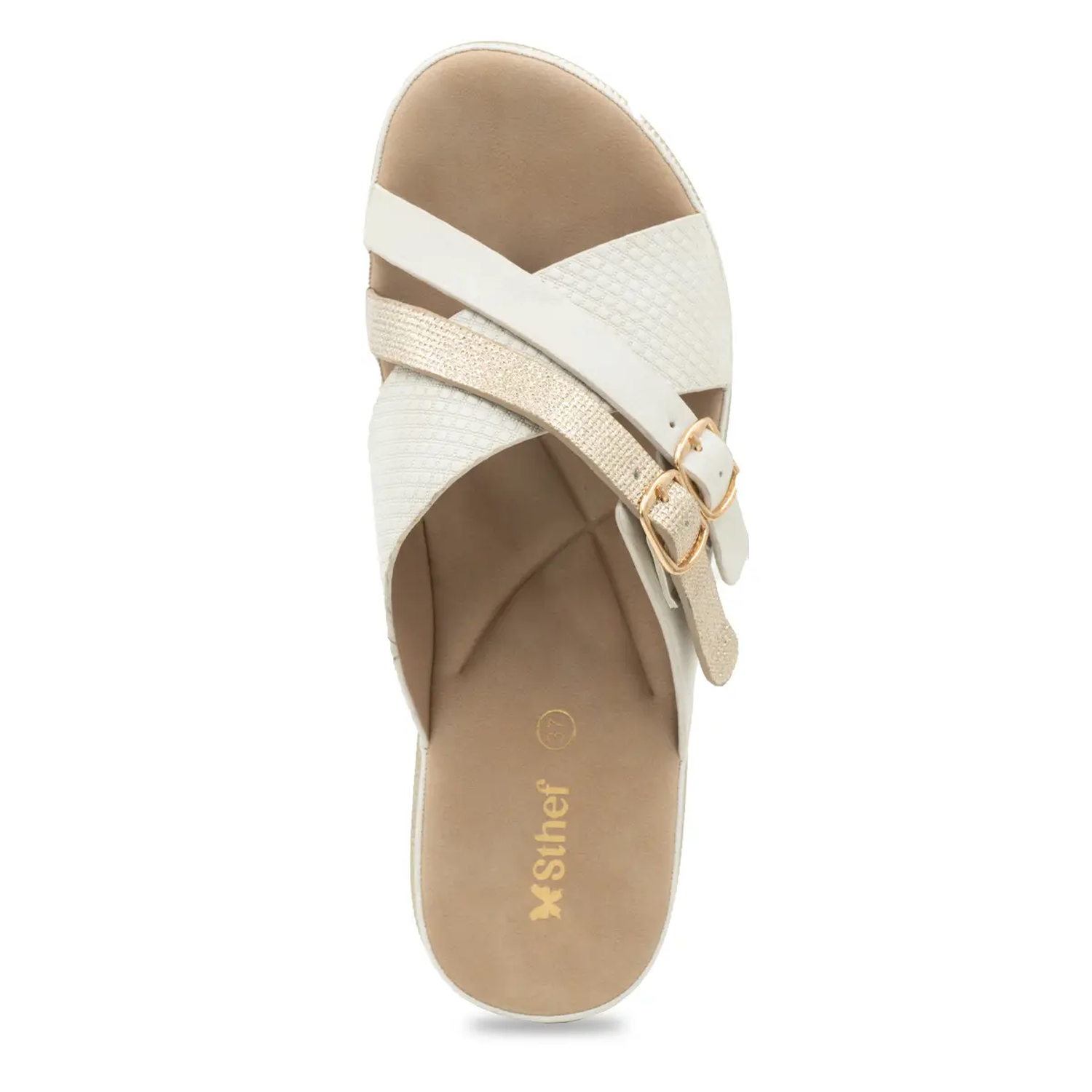 SANDALIA MUJER STHEF CASUAL OFF WHITE 8191 BLANCO 1137470 - 4
