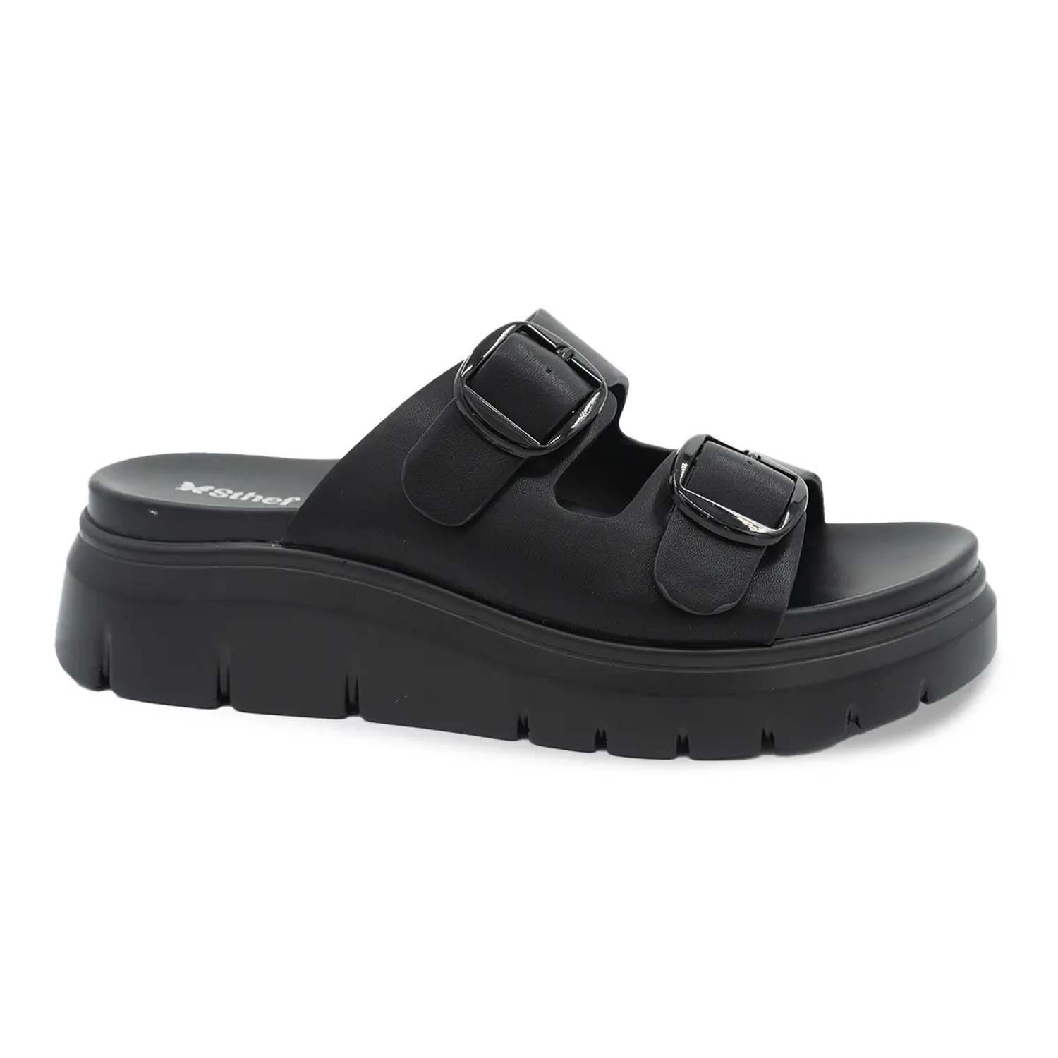 SANDALIA MUJER STHEF CASUAL NEGRO 8172 - 1