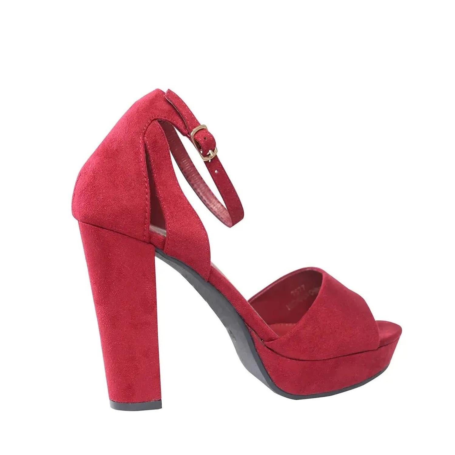 SANDALIA MUJER STHEF VESTIR BURGUNDY 7577 ROJO 1088408 - 2