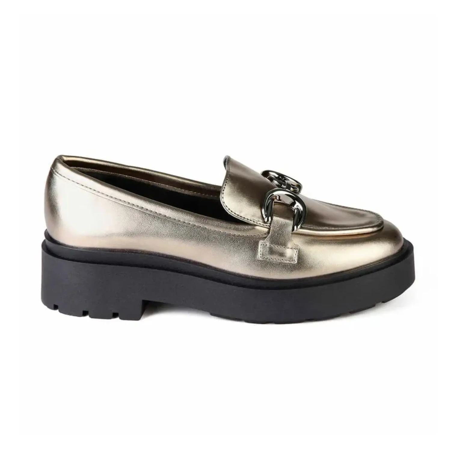 MOCASIN MUJER MIKAELA PRATA VELHO 20055-15 NEGRO 1120511 - 1