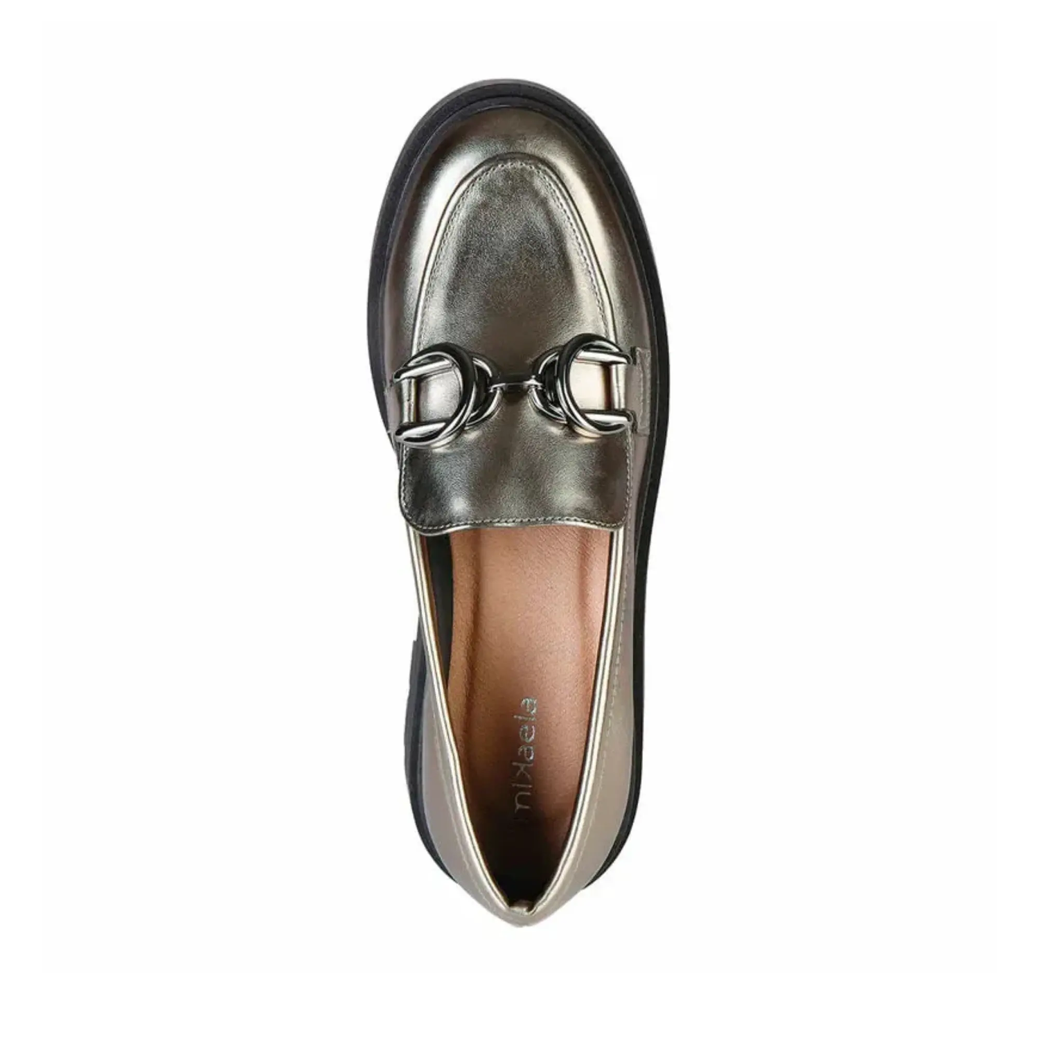 MOCASIN MUJER MIKAELA PRATA VELHO 20055-15 NEGRO 1120511 - 2