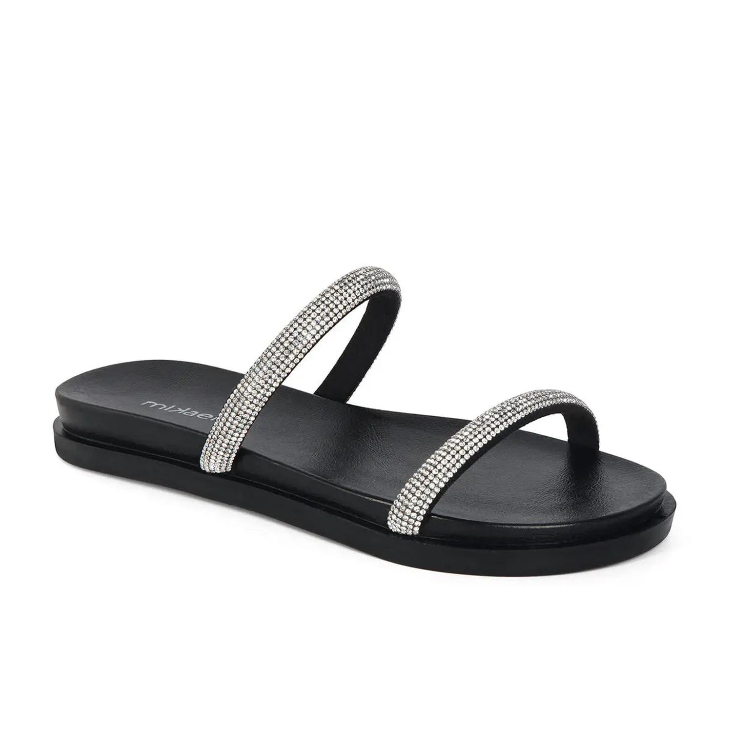 SANDALIA MUJER MIKAELA CASUAL CRISTAL/PRETO 3033.0308(3) NEGRO 1107389 - 1