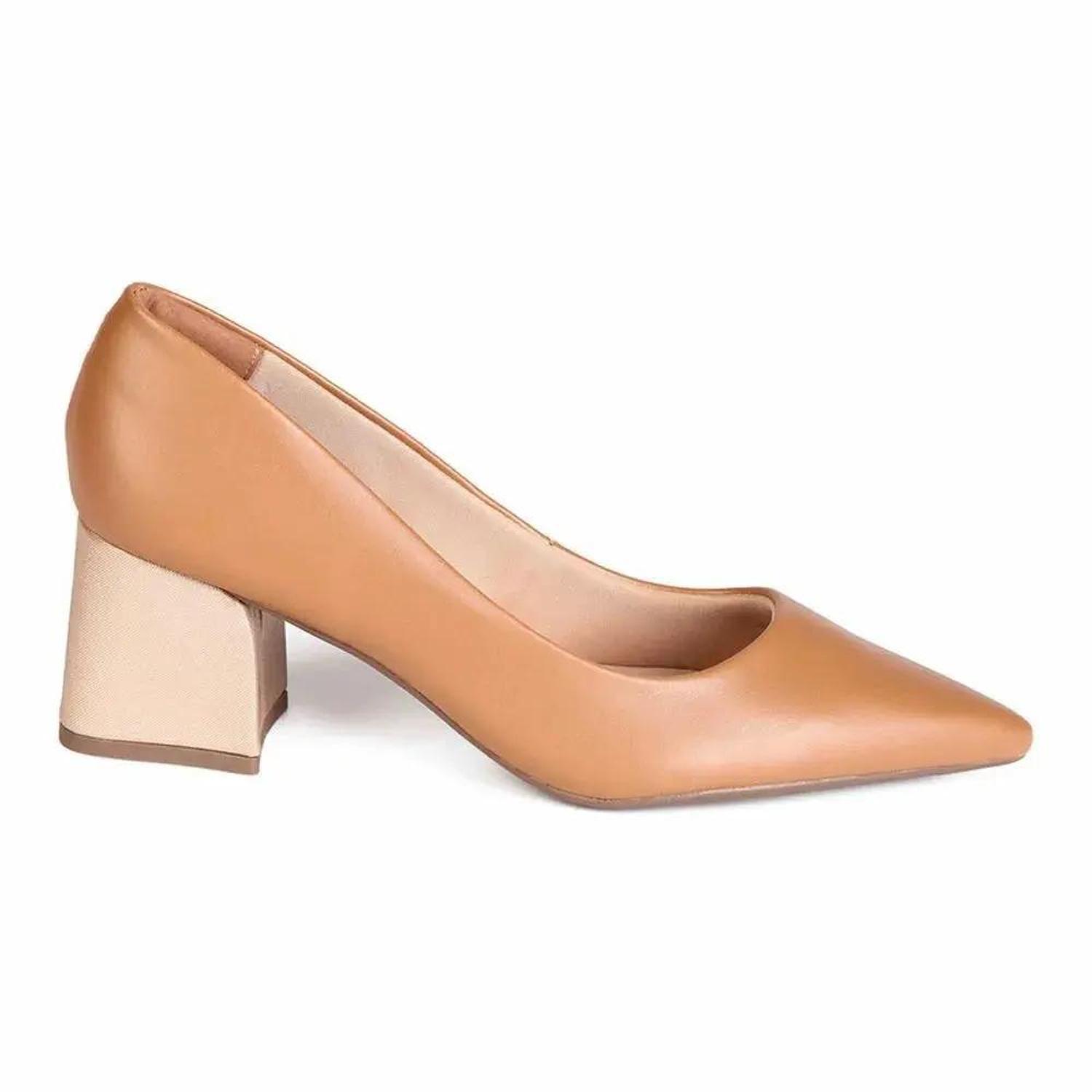 ZAPATO MUJER MIKAELA VESTIR CAPUCCINO/DOURADO 20462-01 - 1
