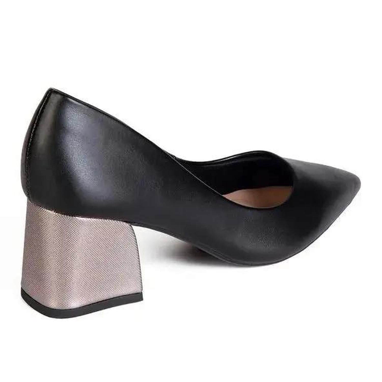 ZAPATO MUJER MIKAELA VESTIR PRETO/GRAFITE 20462-01 NEGRO 1120540 - 3