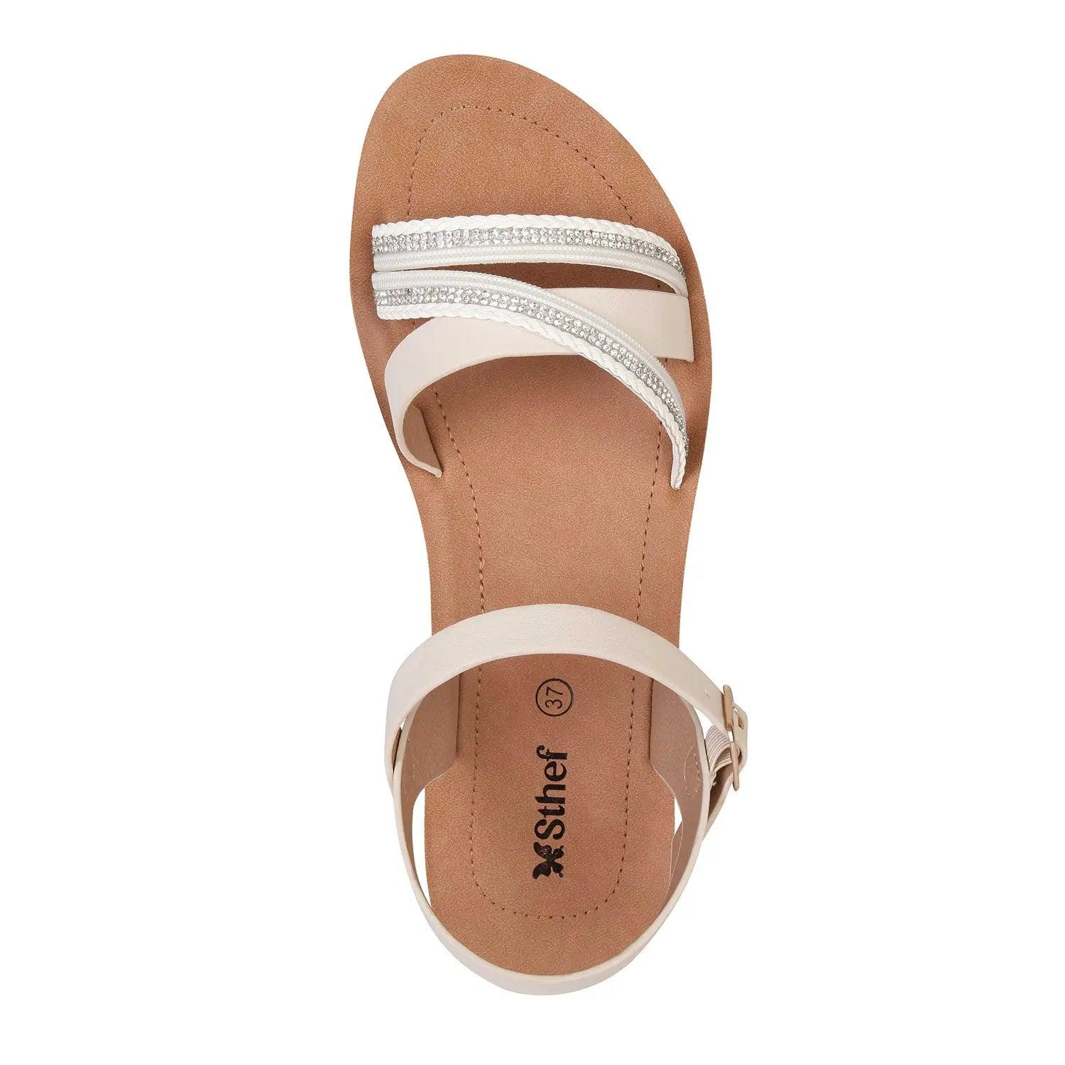 SANDALIA MUJER STHEF CASUAL OFF WHITE 8023 BLANCO 1123040 - 4