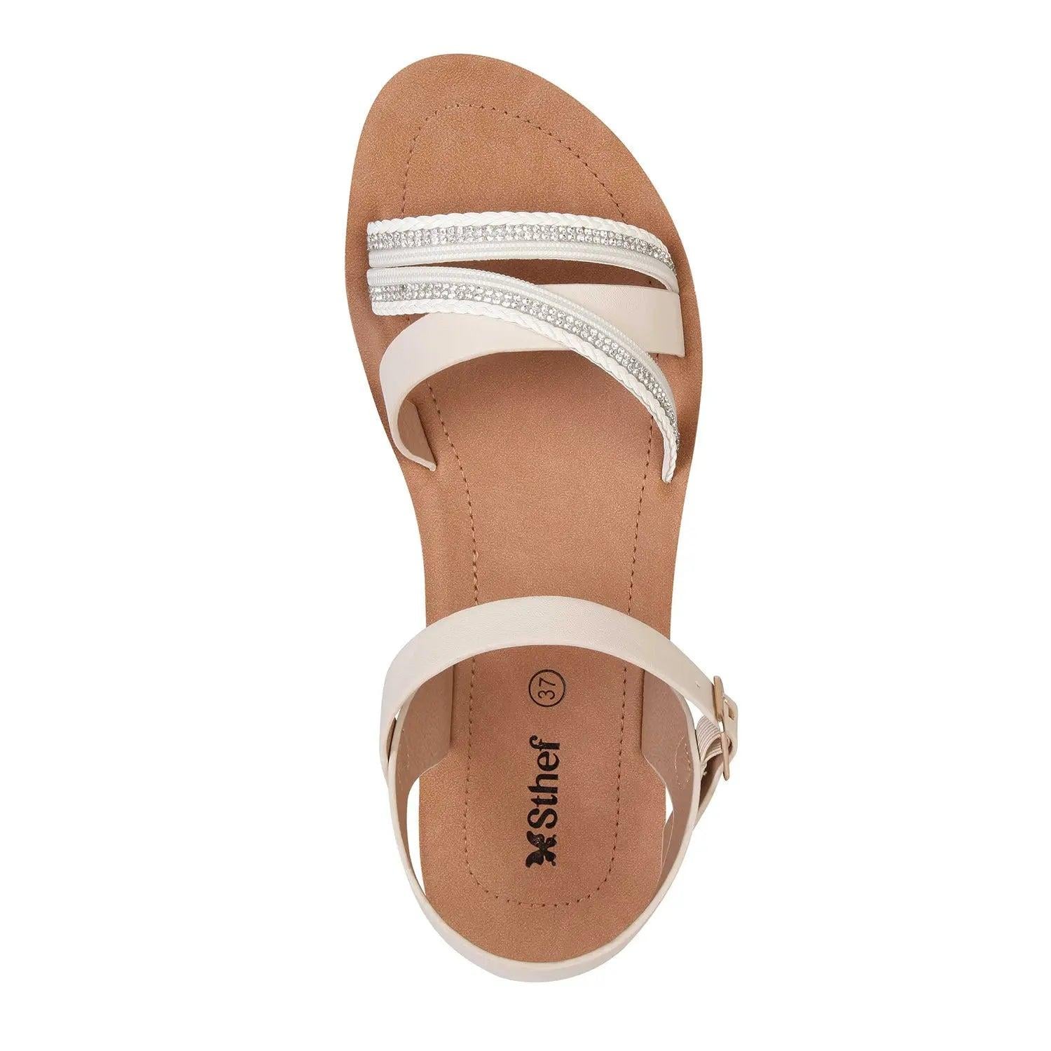 SANDALIA MUJER STHEF CASUAL OFF WHITE 8023 BLANCO 1123040 - 4