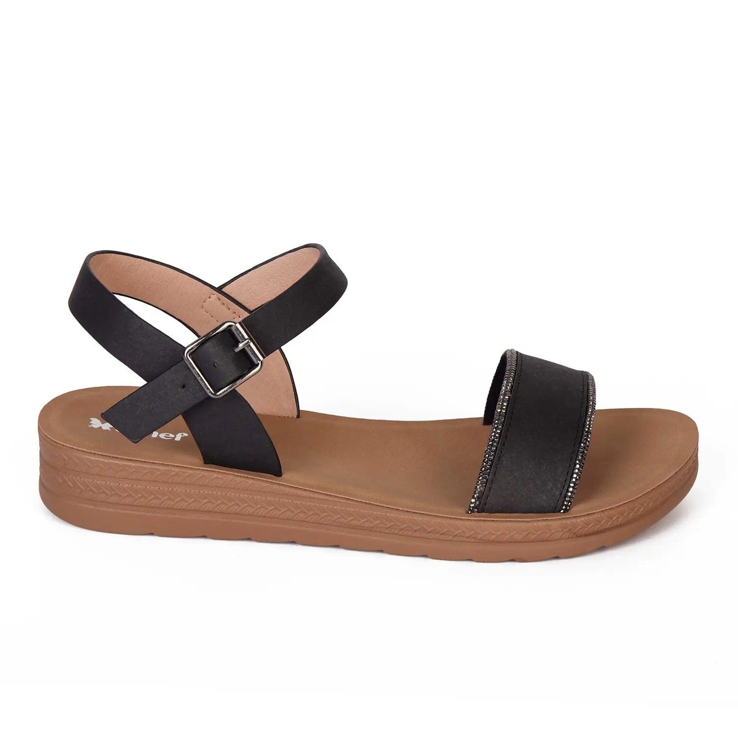 SANDALIA MUJER STHEF CASUAL NEGRO 8017 NEGRO 1121688 - 2