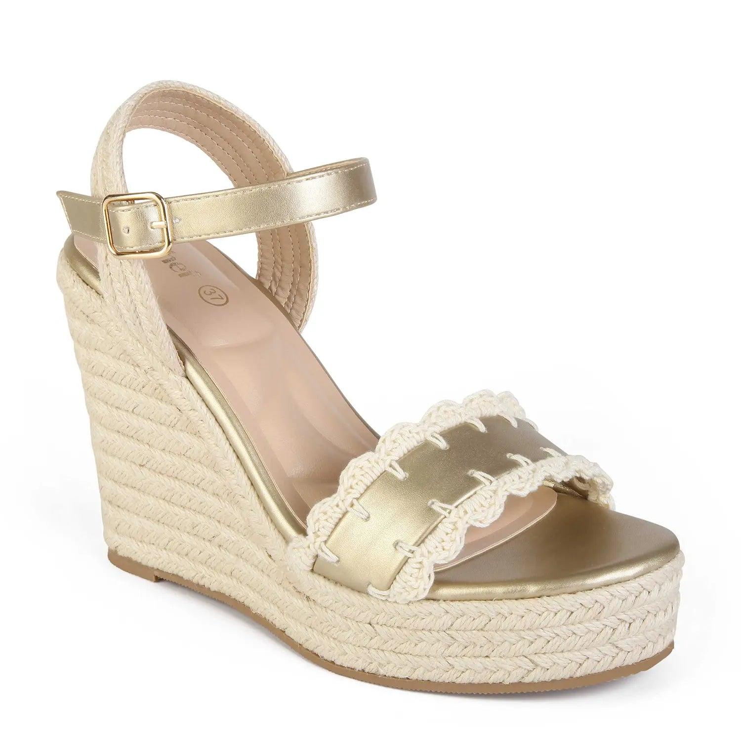SANDALIA MUJER STHEF CASUAL DORADO 8029 - 1