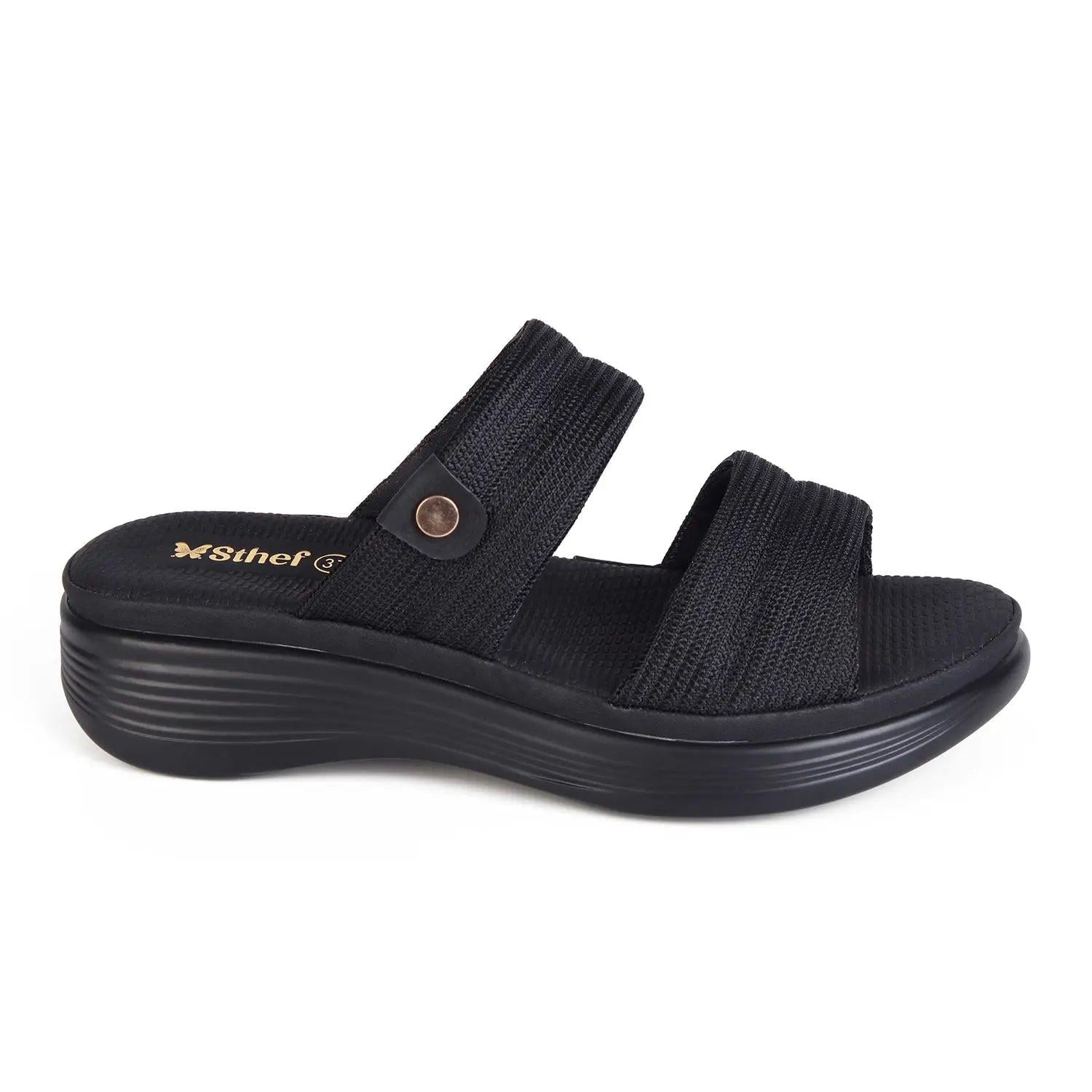 SANDALIA MUJER STHEF CASUAL NEGRO 8027 NEGRO 1123509 - 2