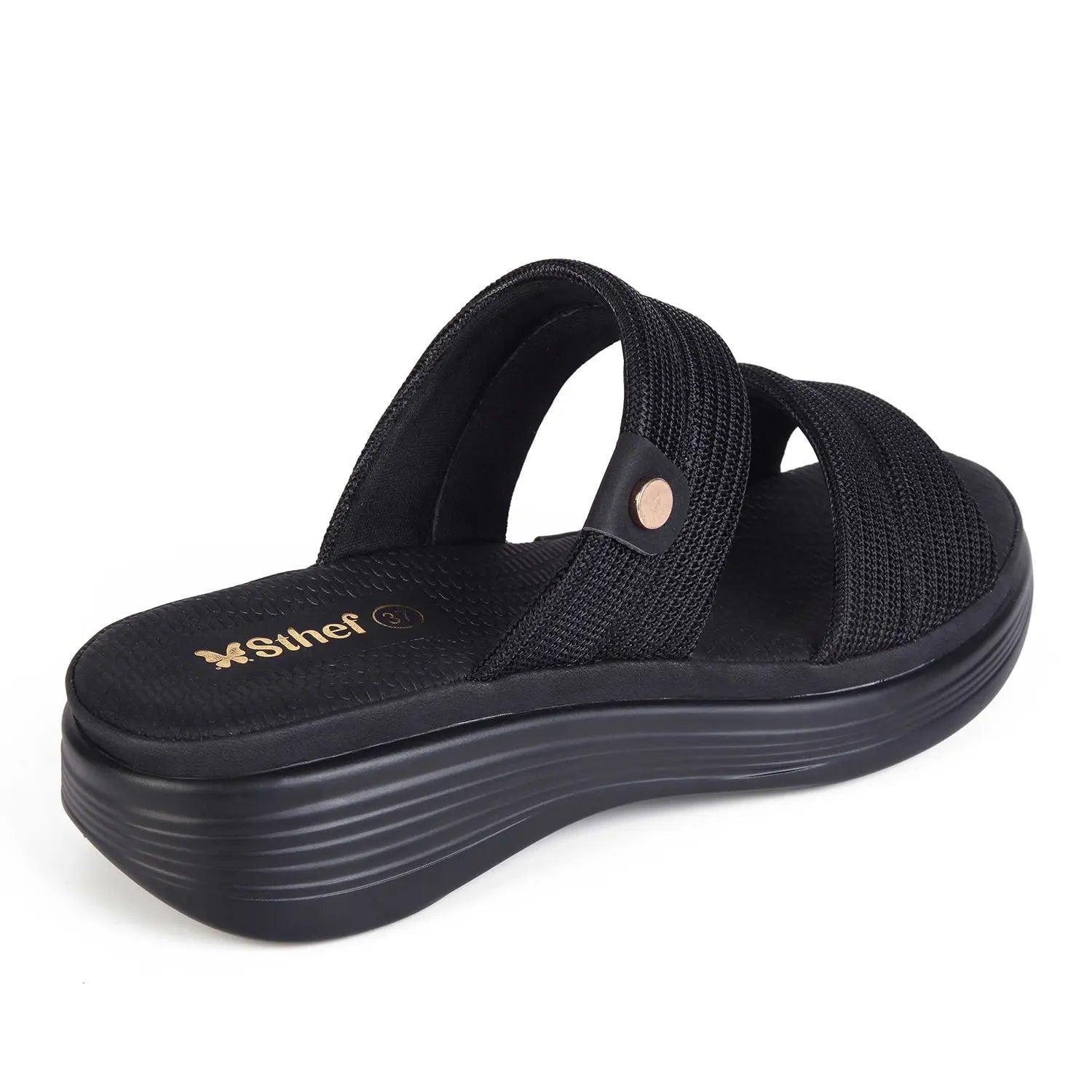 SANDALIA MUJER STHEF CASUAL NEGRO 8027 NEGRO 1123509 - 3
