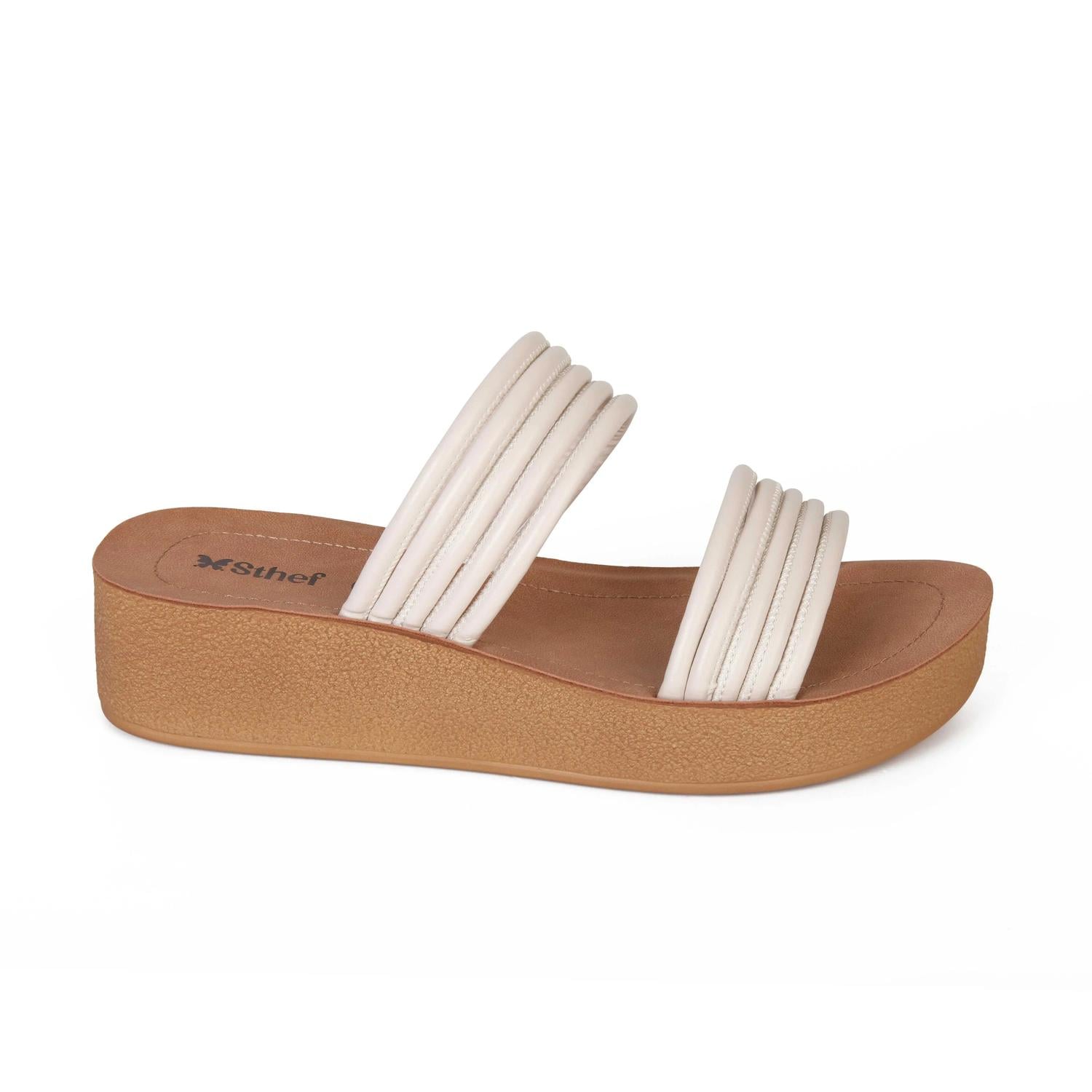 SANDALIA MUJER STHEF CASUAL OFF WHITE 8022 BLANCO 1123038 - 4