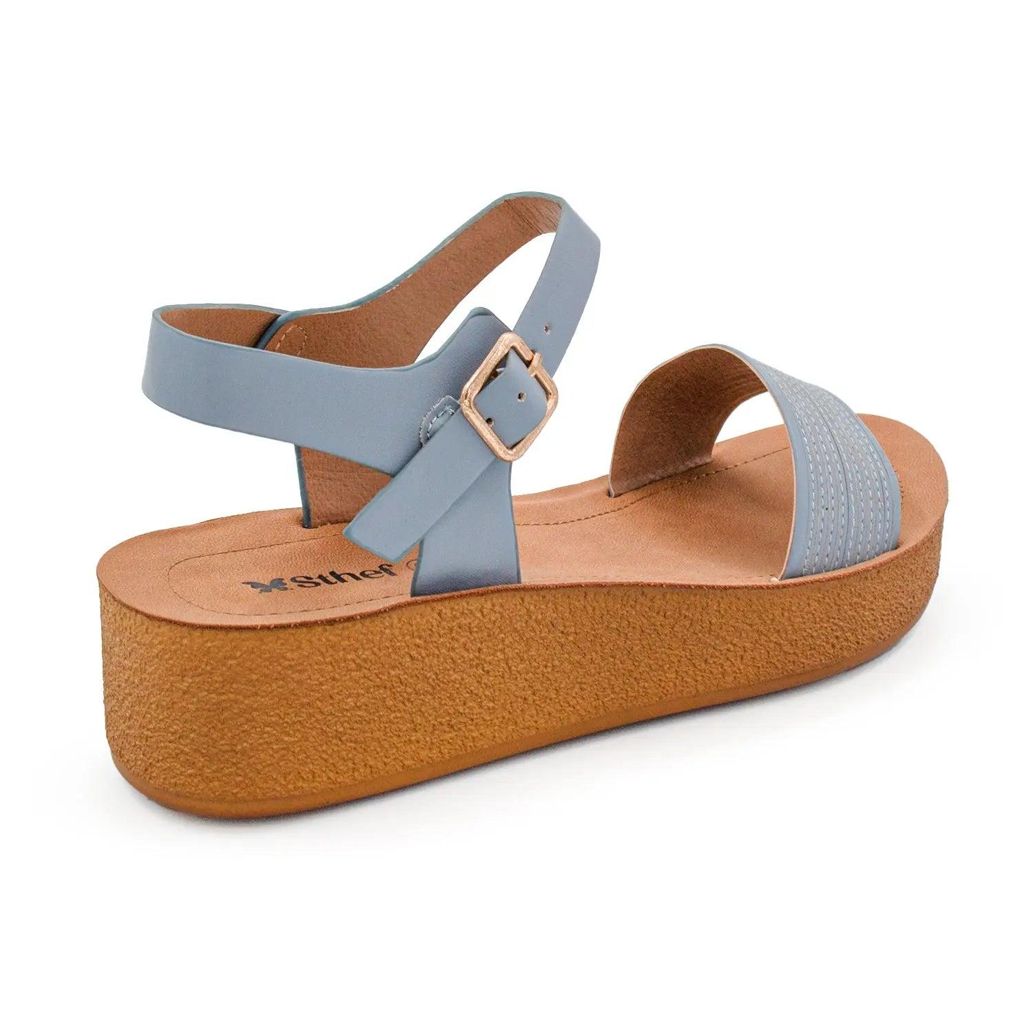 SANDALIA MUJER STHEF CASUAL AZUL 8021 AZUL 1123015 - 3