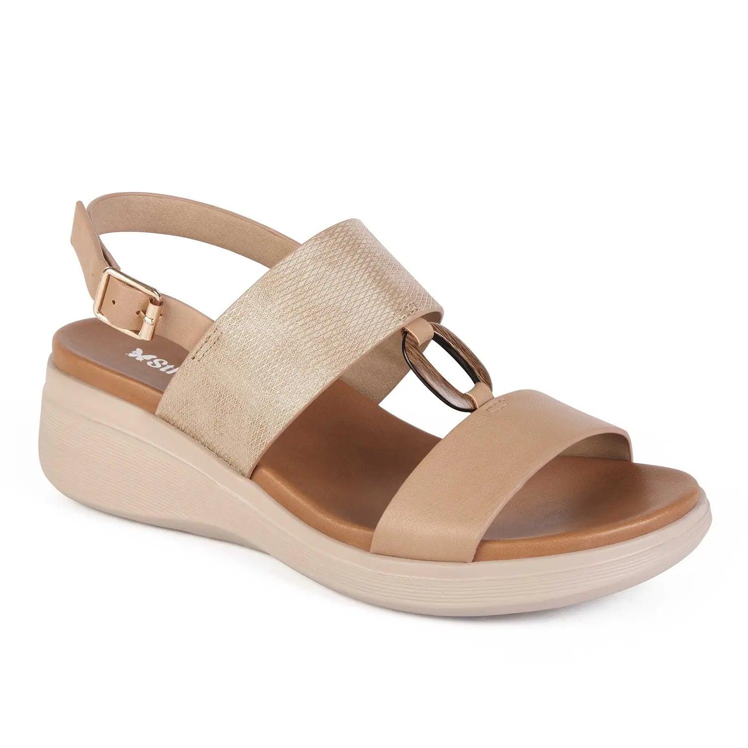 SANDALIA MUJER STHEF CASUAL CAMEL 8014 - 1