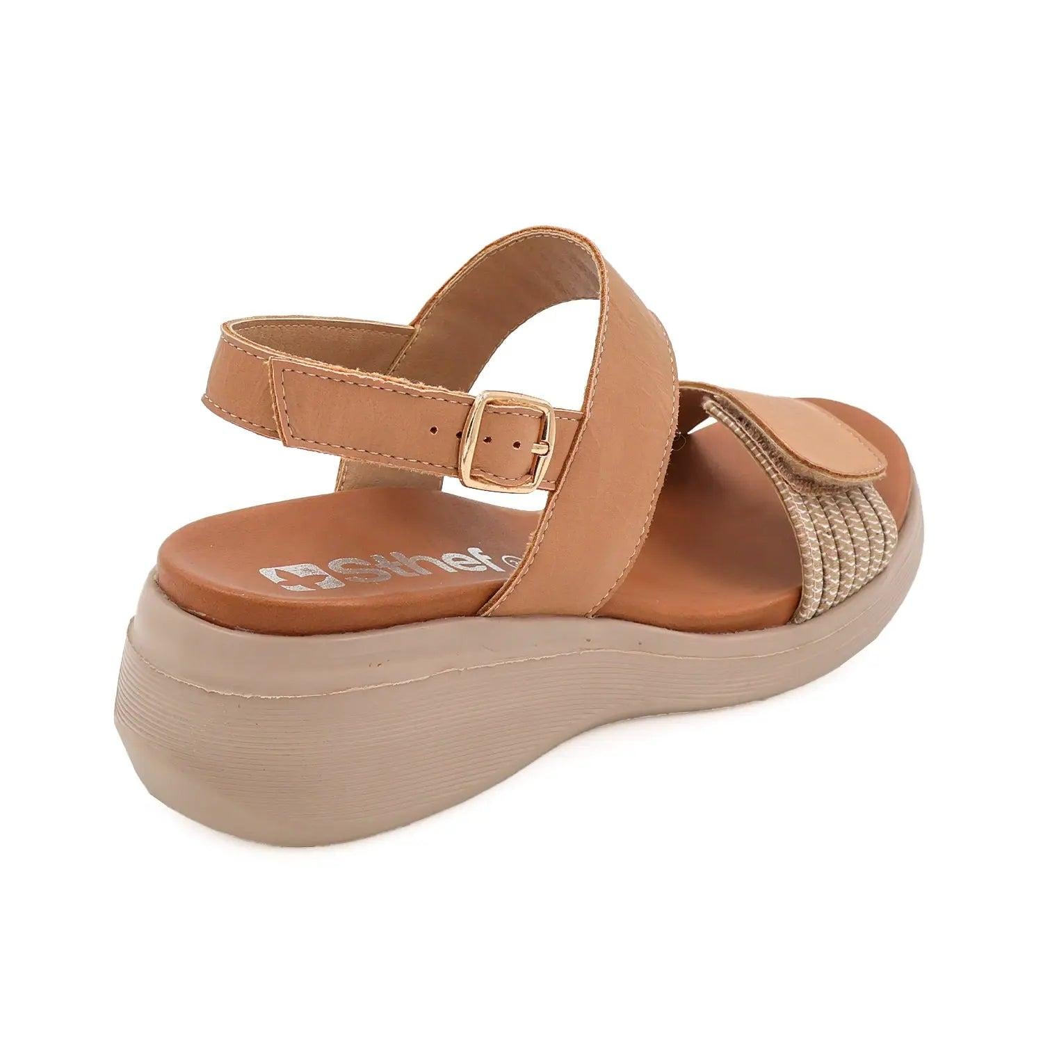 SANDALIA MUJER STHEF CASUAL BEIGE 8013 BEIGE 1121658 - 3