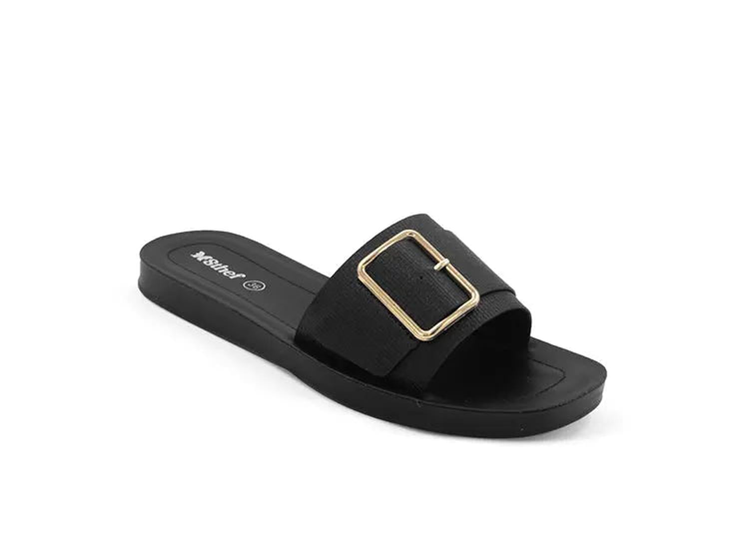 SANDALIA MUJER STHEF CASUAL NEGRO 8020 - 1