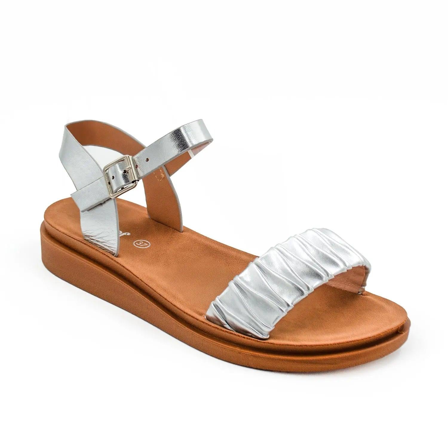 SANDALIA MUJER STHEF CASUAL PLATA 8010 PLATEADO 1121613 - 1