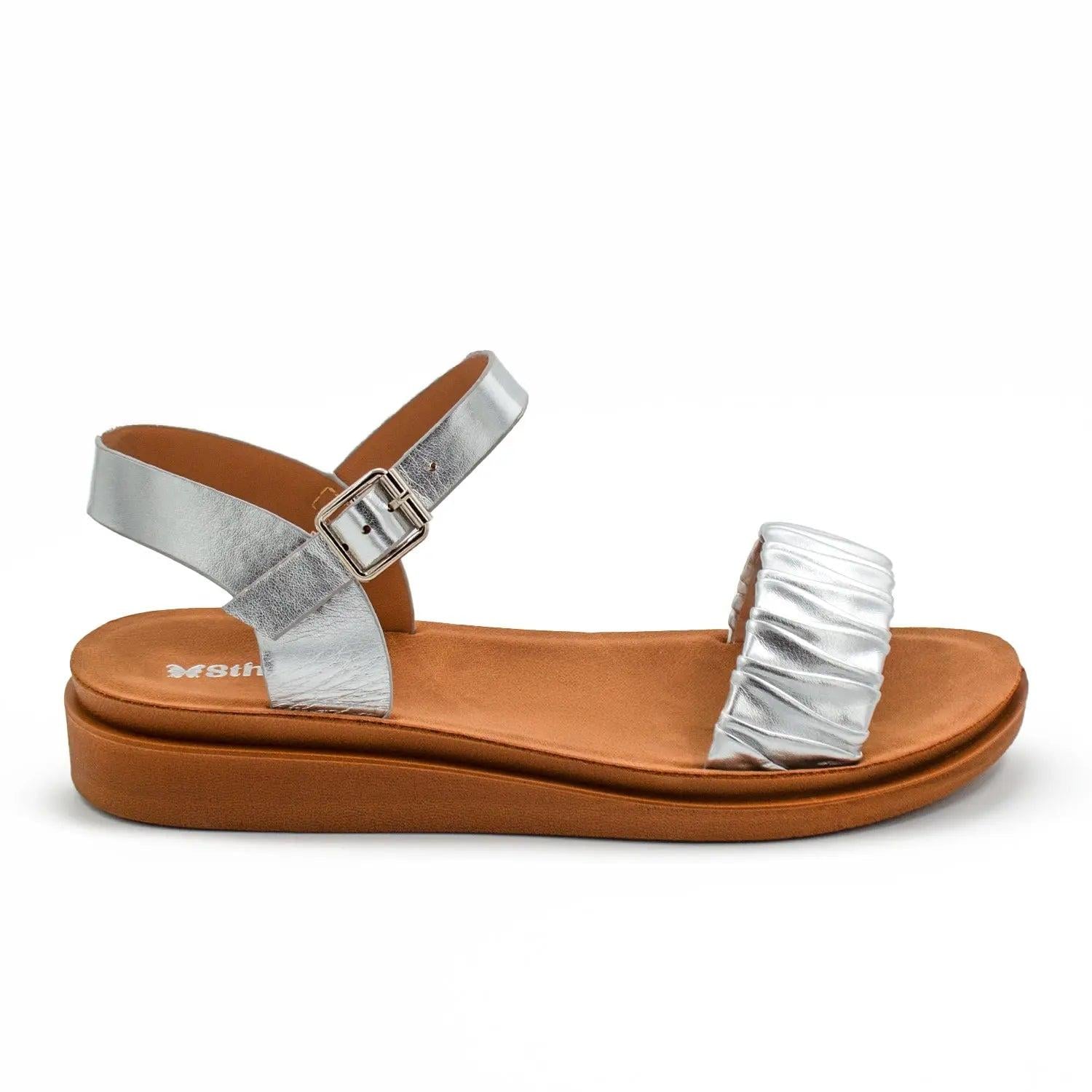SANDALIA MUJER STHEF CASUAL PLATA 8010 PLATEADO 1121613 - 2