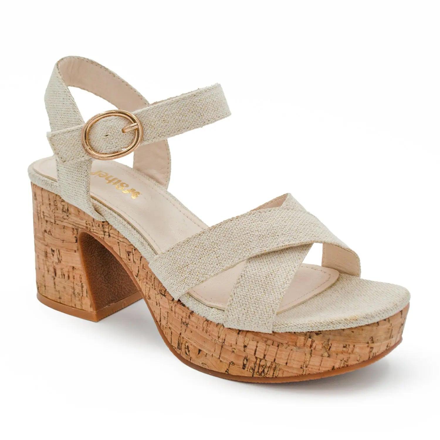 SANDALIA MUJER STHEF CASUAL BEIGE 8046 - 1