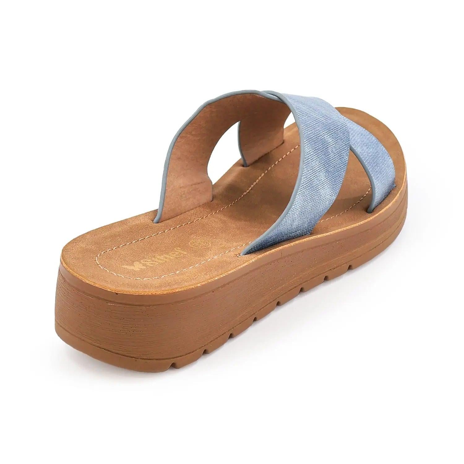 SANDALIA MUJER STHEF CASUAL JEANS 8042 CELESTE 1123232 - 3