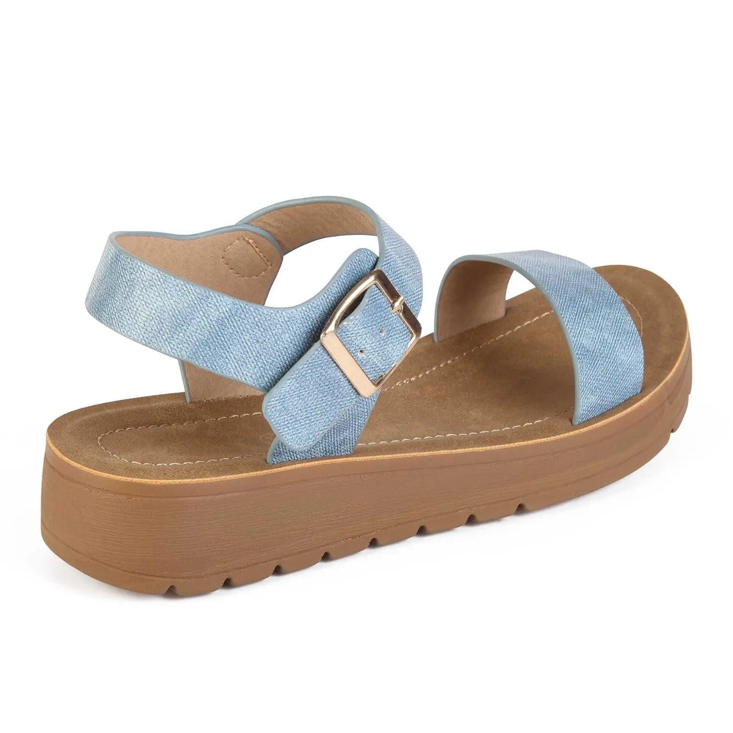 SANDALIA MUJER STHEF CASUAL JEANS 8041 CELESTE 1123228 - 3