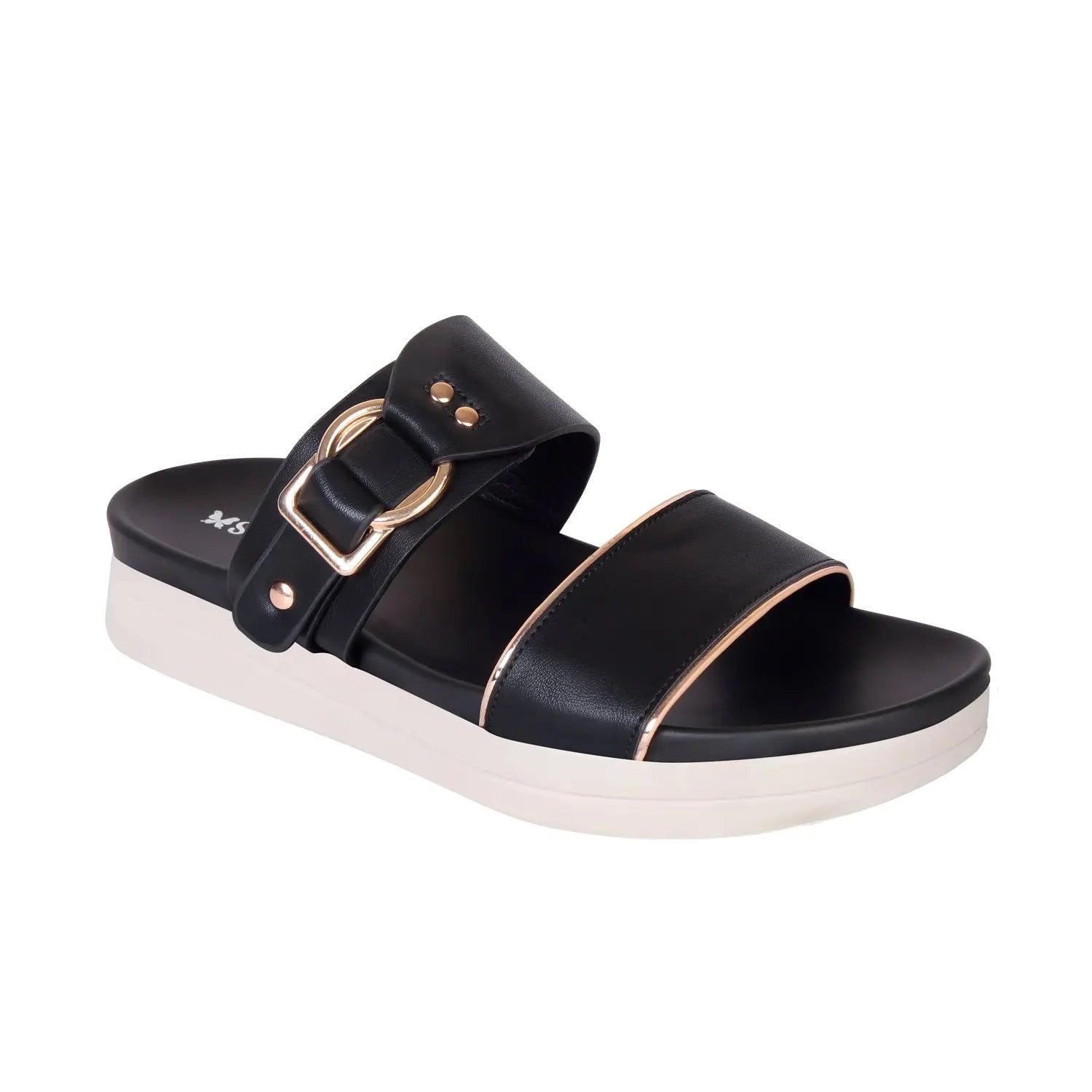 SANDALIA MUJER STHEF CASUAL NEGRO 7998 - 1