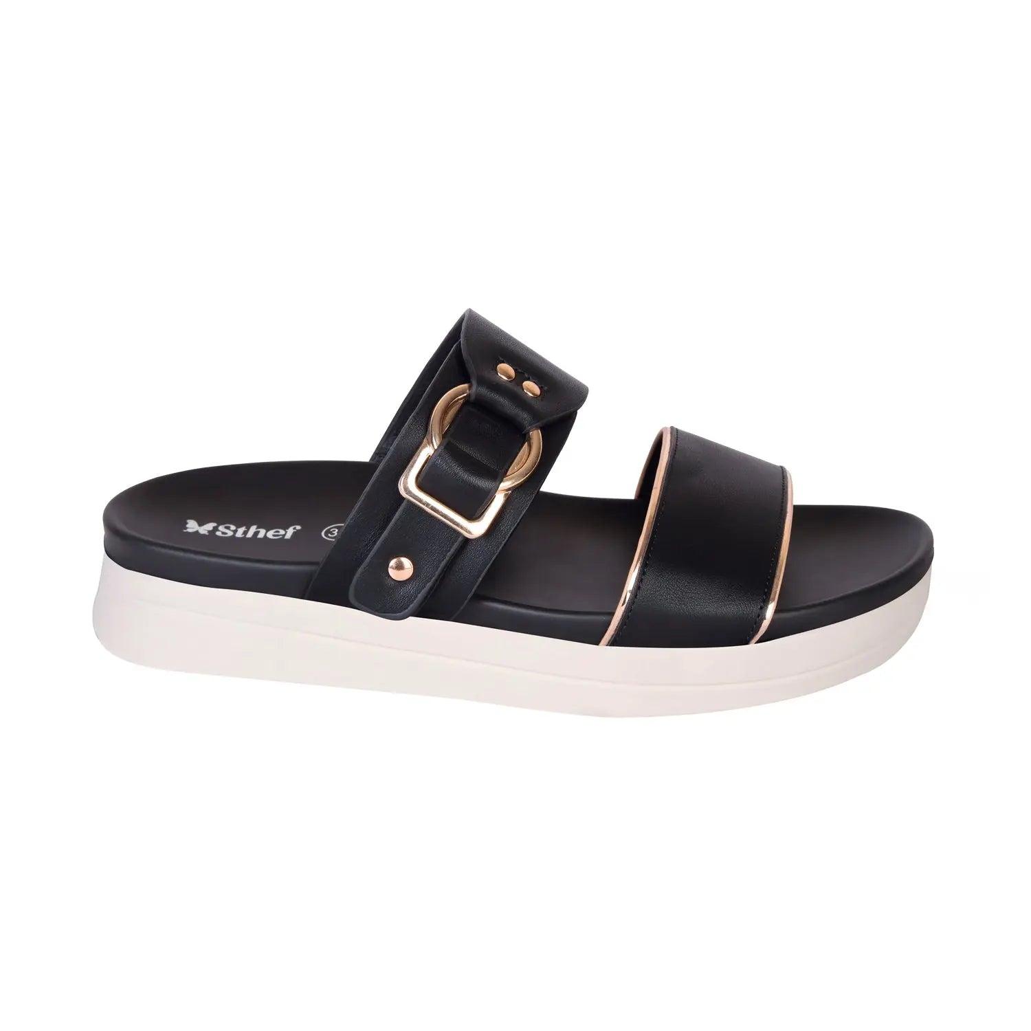 SANDALIA MUJER STHEF CASUAL NEGRO 7998 NEGRO 1121471 - 2