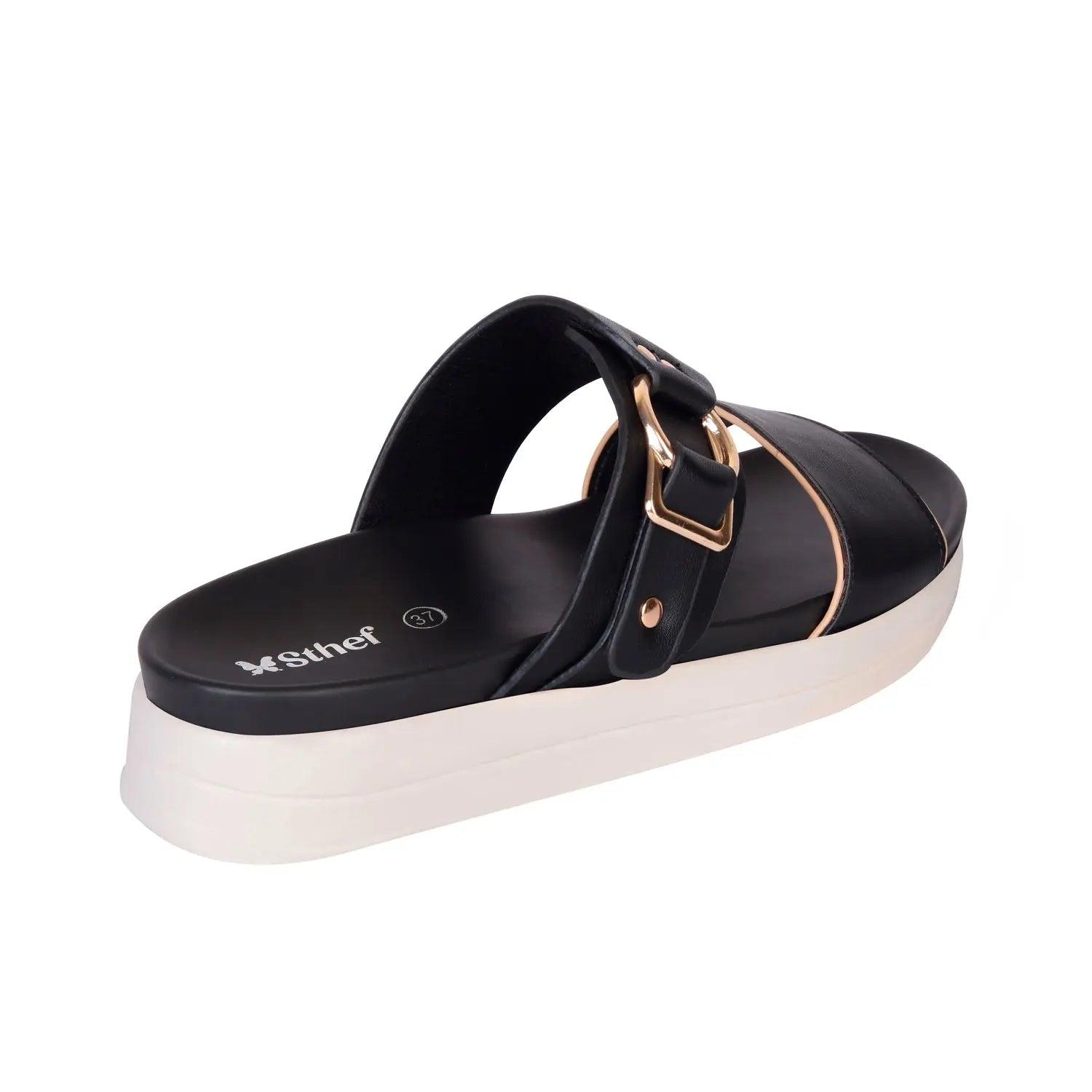 SANDALIA MUJER STHEF CASUAL NEGRO 7998 NEGRO 1121471 - 3