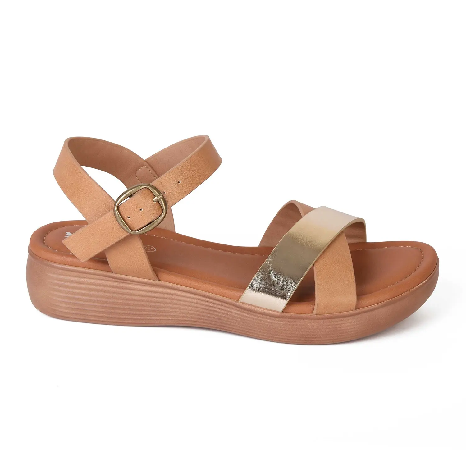 SANDALIA MUJER STHEF CASUAL CAMEL 7999 AMARILLO 1121476 - 4