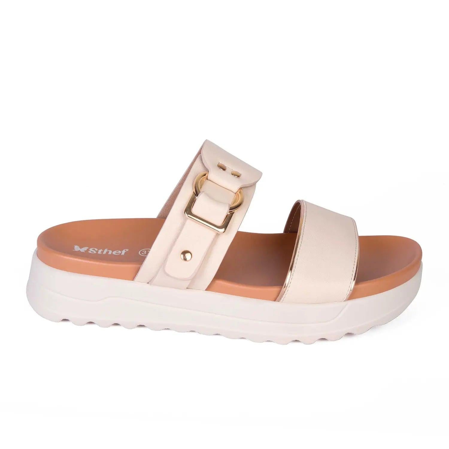 SANDALIA MUJER STHEF CASUAL BEIGE 7998 BEIGE 1121466 - 2