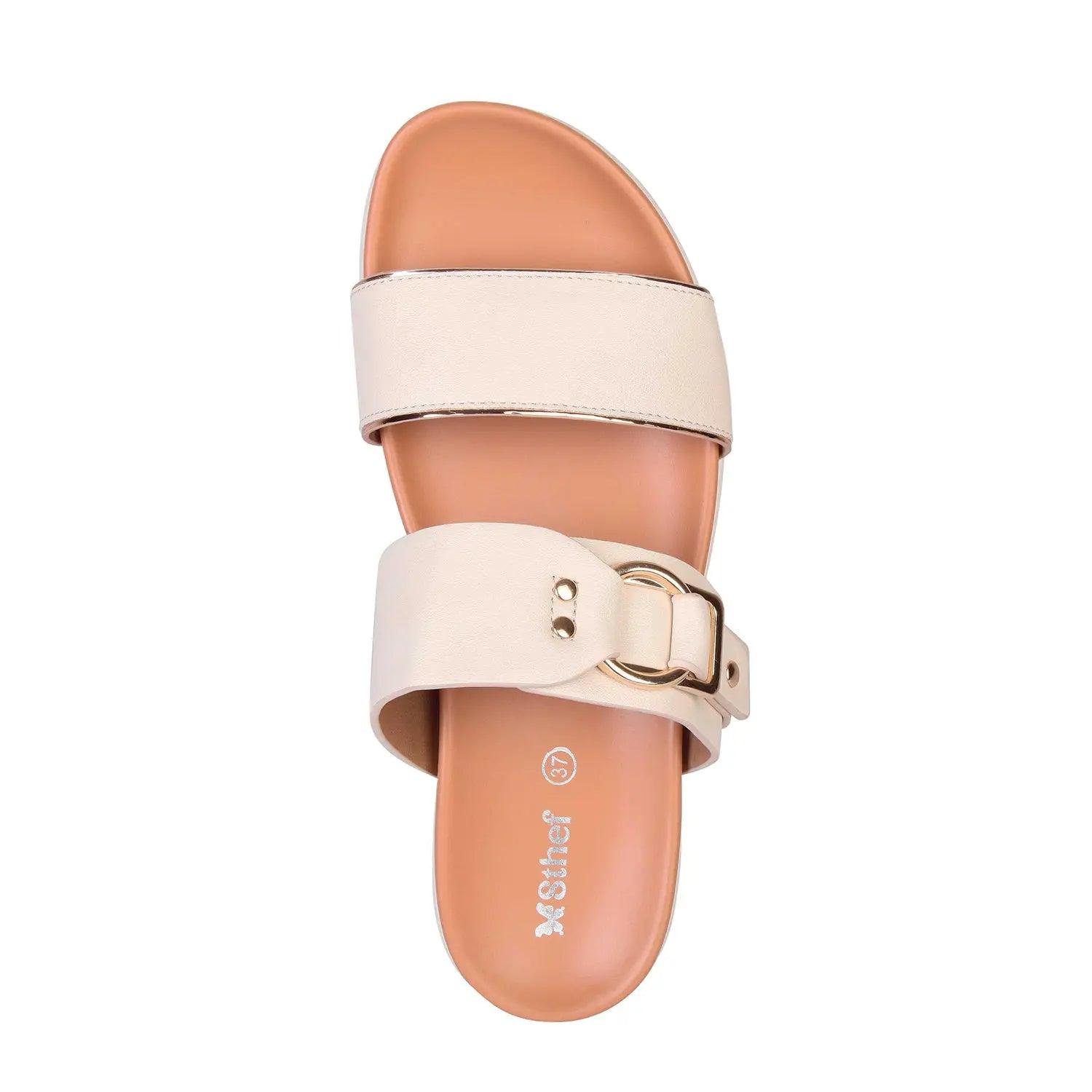 SANDALIA MUJER STHEF CASUAL BEIGE 7998 BEIGE 1121466 - 4