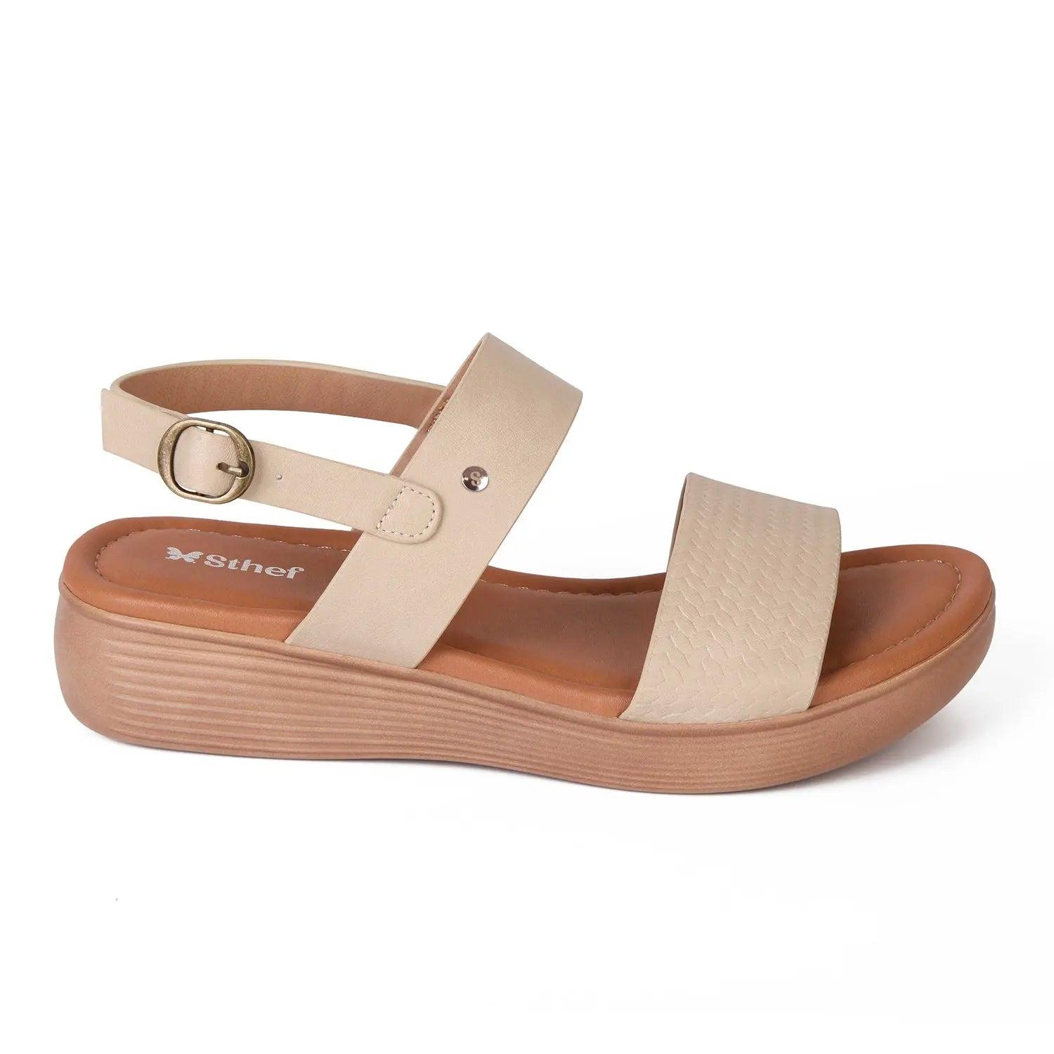 SANDALIA MUJER STHEF CASUAL BEIGE 8000 BEIGE 1121486 - 2