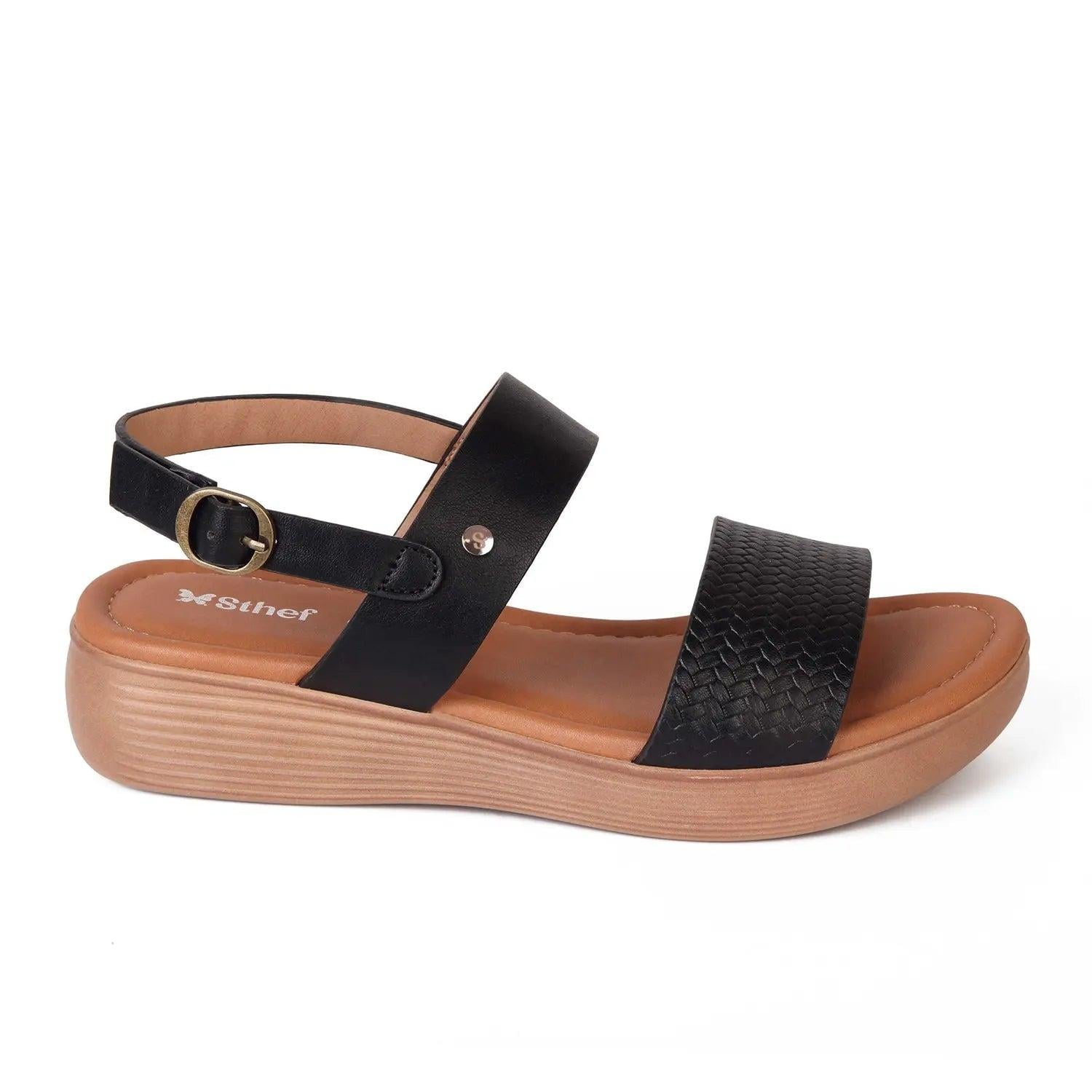 SANDALIA MUJER STHEF CASUAL NEGRO 8000 NEGRO 1121491 - 2