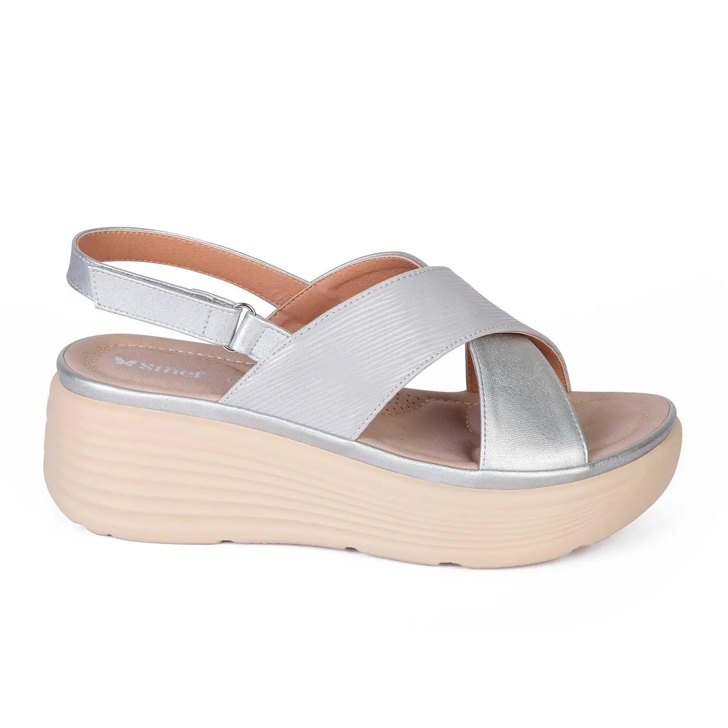 SANDALIA MUJER STHEF CASUAL PLATA 8001 PLATEADO 1121496 - 2