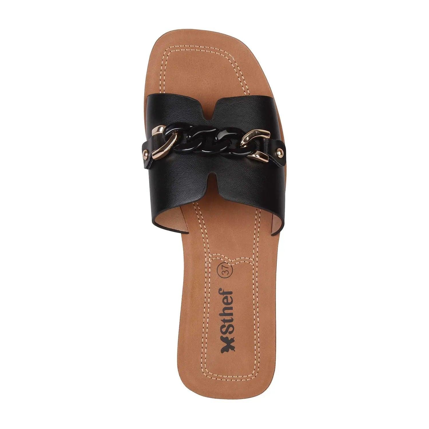 SANDALIA MUJER STHEF CASUAL NEGRO 7996 NEGRO 1121442 - 4