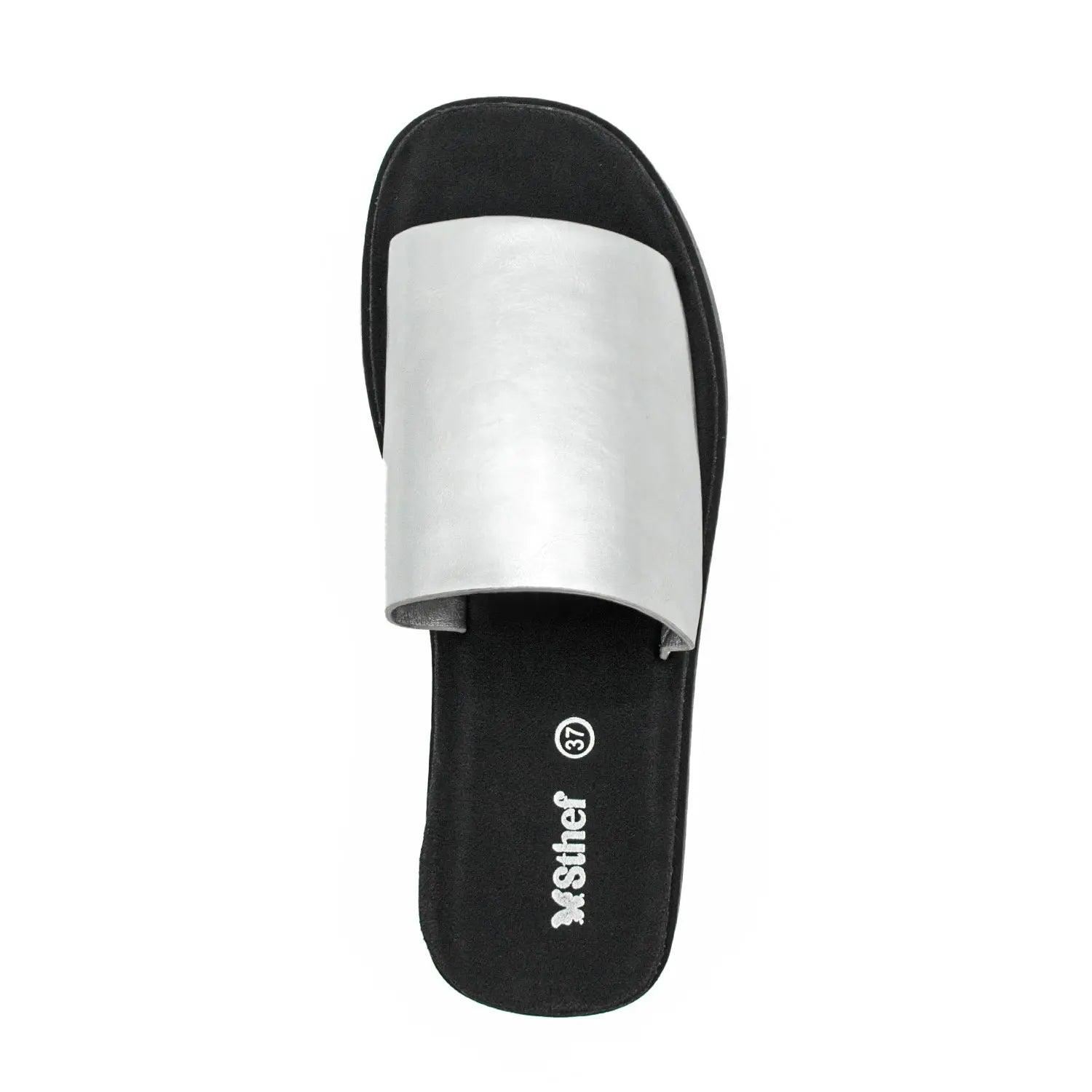 SANDALIA MUJER STHEF CASUAL PLATA 7983 NEGRO 1123116 - 4