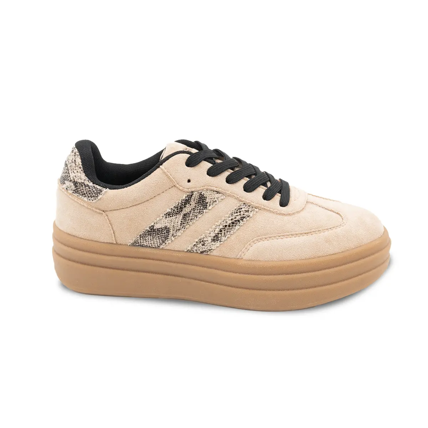 ZAPATILLA MUJER STHEF CASUAL BEIGE/ANIMAL PRINT 8145 BEIGE 1136241 - 2
