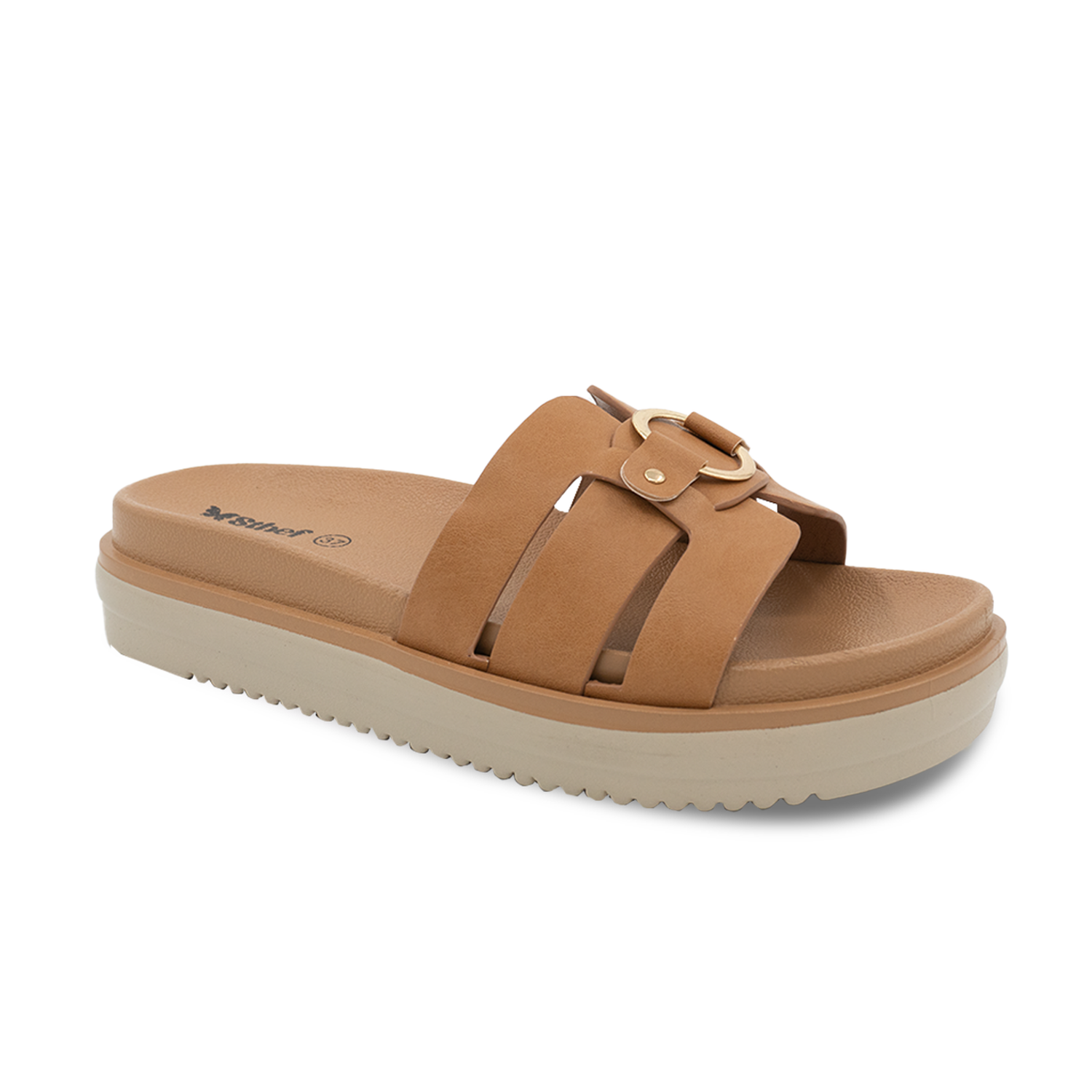 SANDALIA MUJER STHEF CASUAL MARRON 8162 - 1