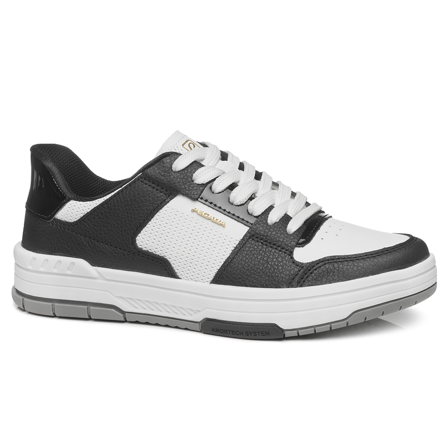 ZAPATILLA MUJER PEGADA CASUAL BRANCO/PRETO 212602-04 - 1
