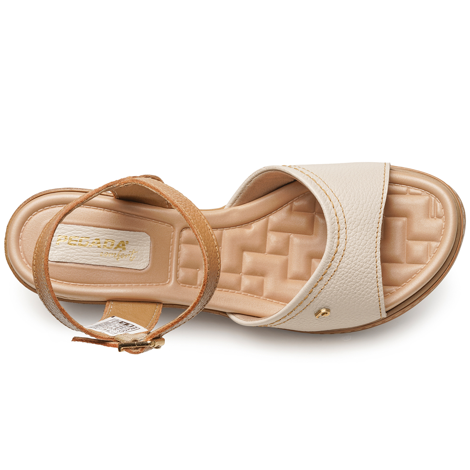 SANDALIA MUJER PEGADA CASUAL LINHO/CARAMELO 233952-02 BLANCO 1144286 - 5