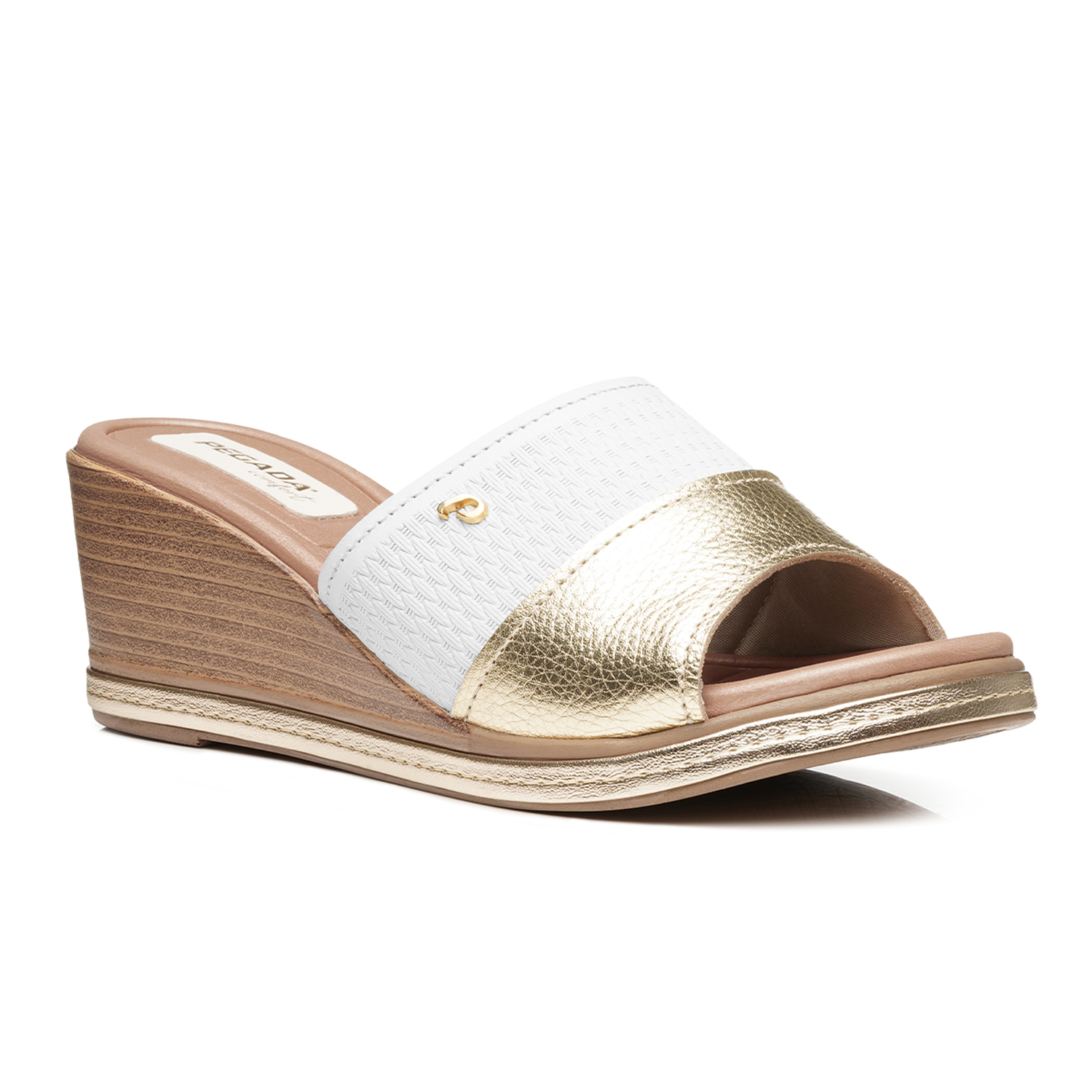 SANDALIA MUJER PEGADA CASUAL OURO/MILK 233951-01 DORADO 1144237 - 2