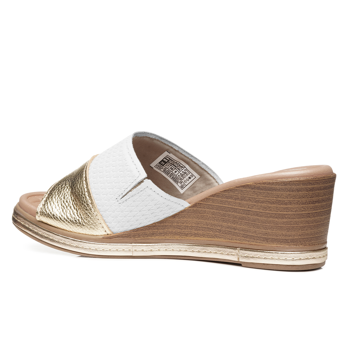 SANDALIA MUJER PEGADA CASUAL OURO/MILK 233951-01 DORADO 1144237 - 3