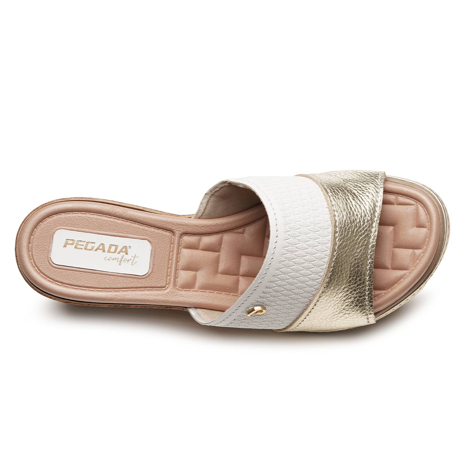 SANDALIA MUJER PEGADA CASUAL OURO/MILK 233951-01 DORADO 1144237 - 4