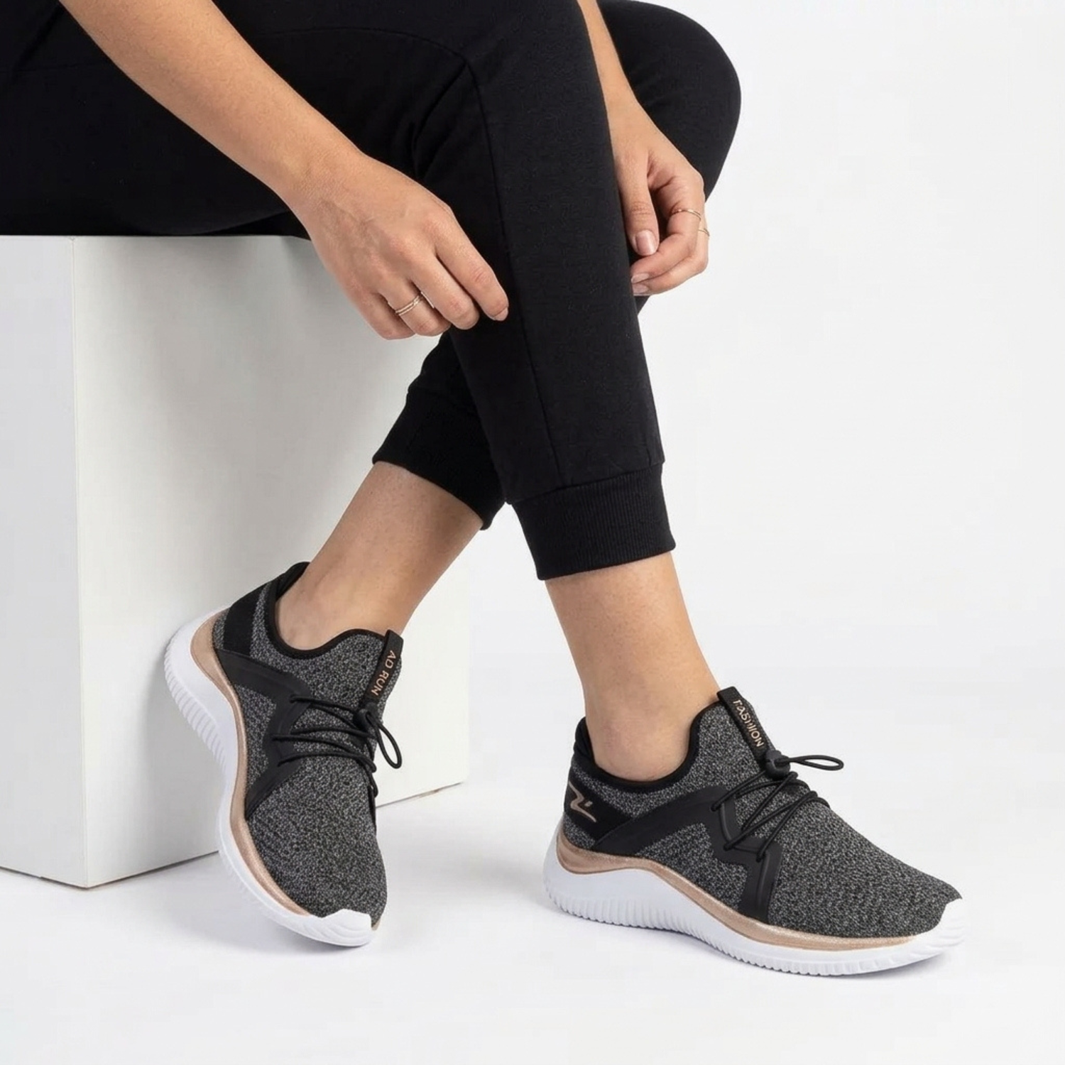 AD RUN 8408F PRETO/BRONZE NEGRO 1074112 - 3