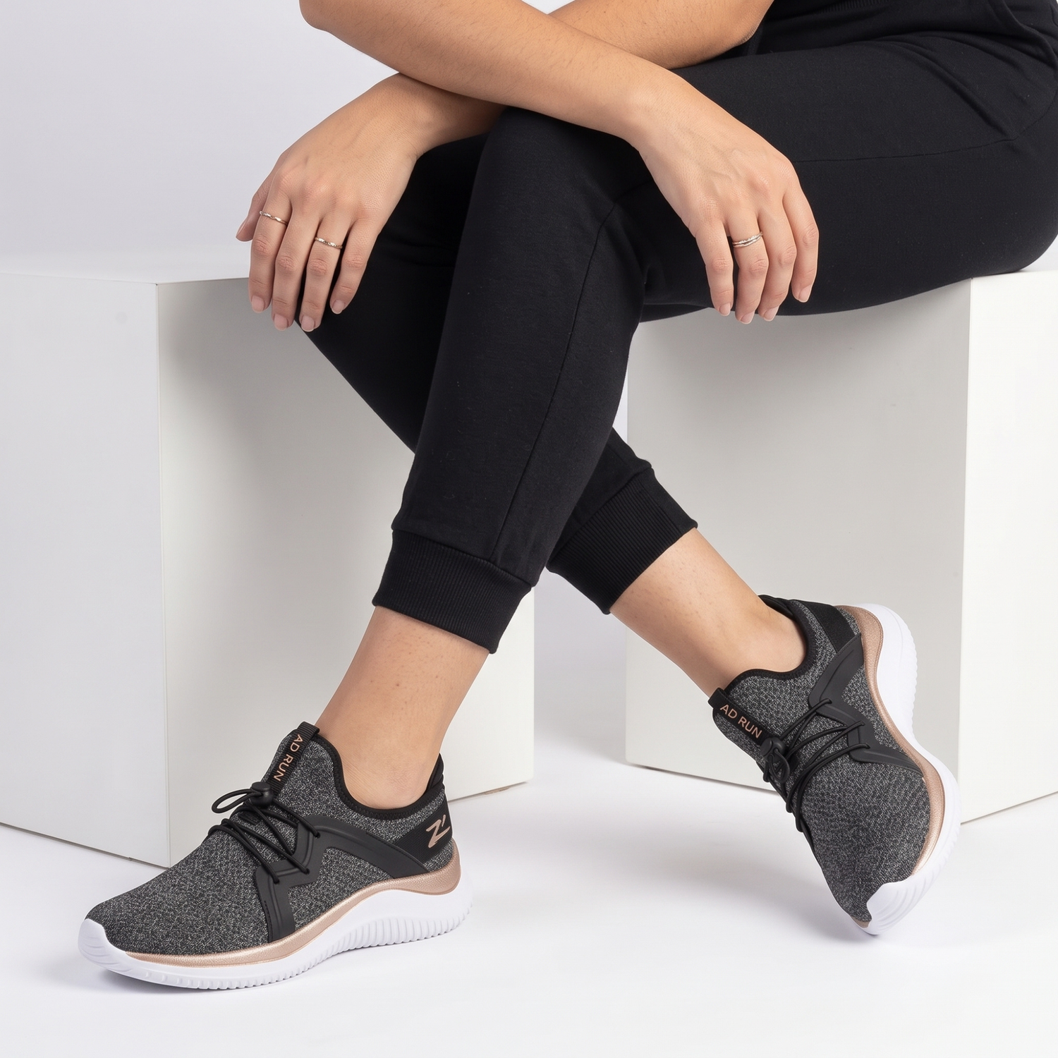 AD RUN 8408F PRETO/BRONZE NEGRO 1074112 - 6
